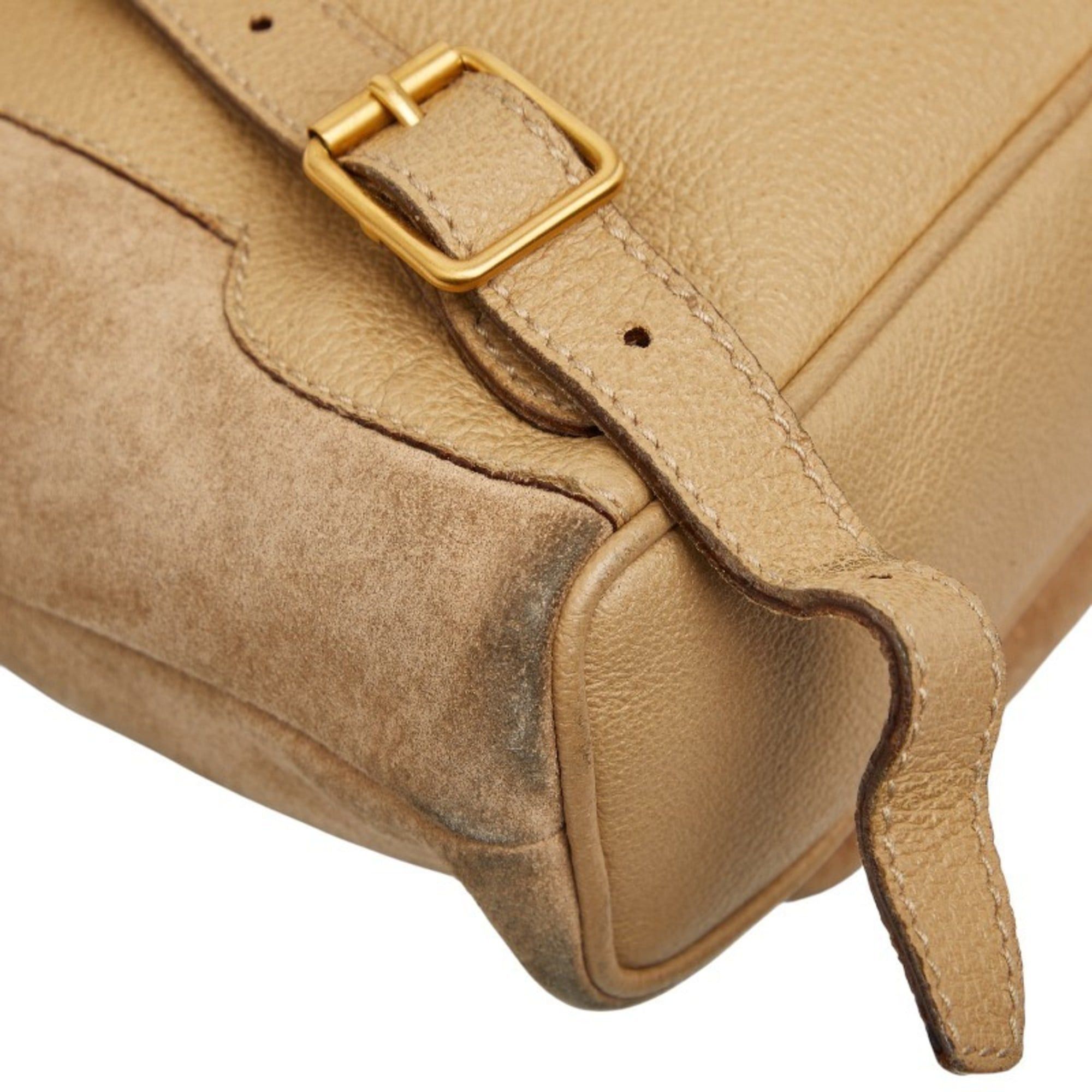 Gucci Gucci Bamboo Mini Backpack 003 1998 0030 Brown Leather Suede Women's GUCCI Size ONE SIZE - 7 Thumbnail