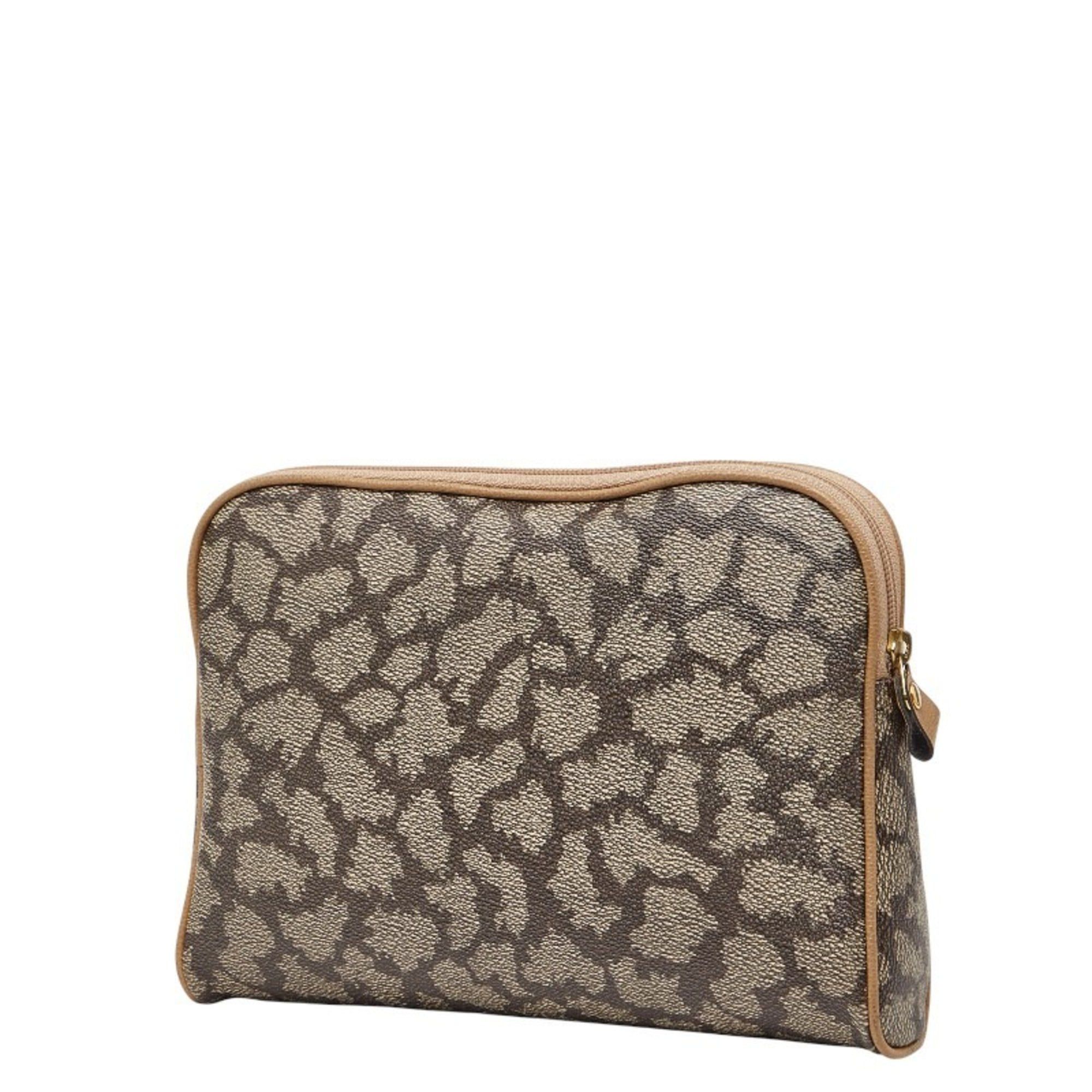 Saint Laurent Paris Saint Laurent Giraffe clutch bag/second bag in beige and brown leather for women. Size ONE SIZE - 2 Thumbnail