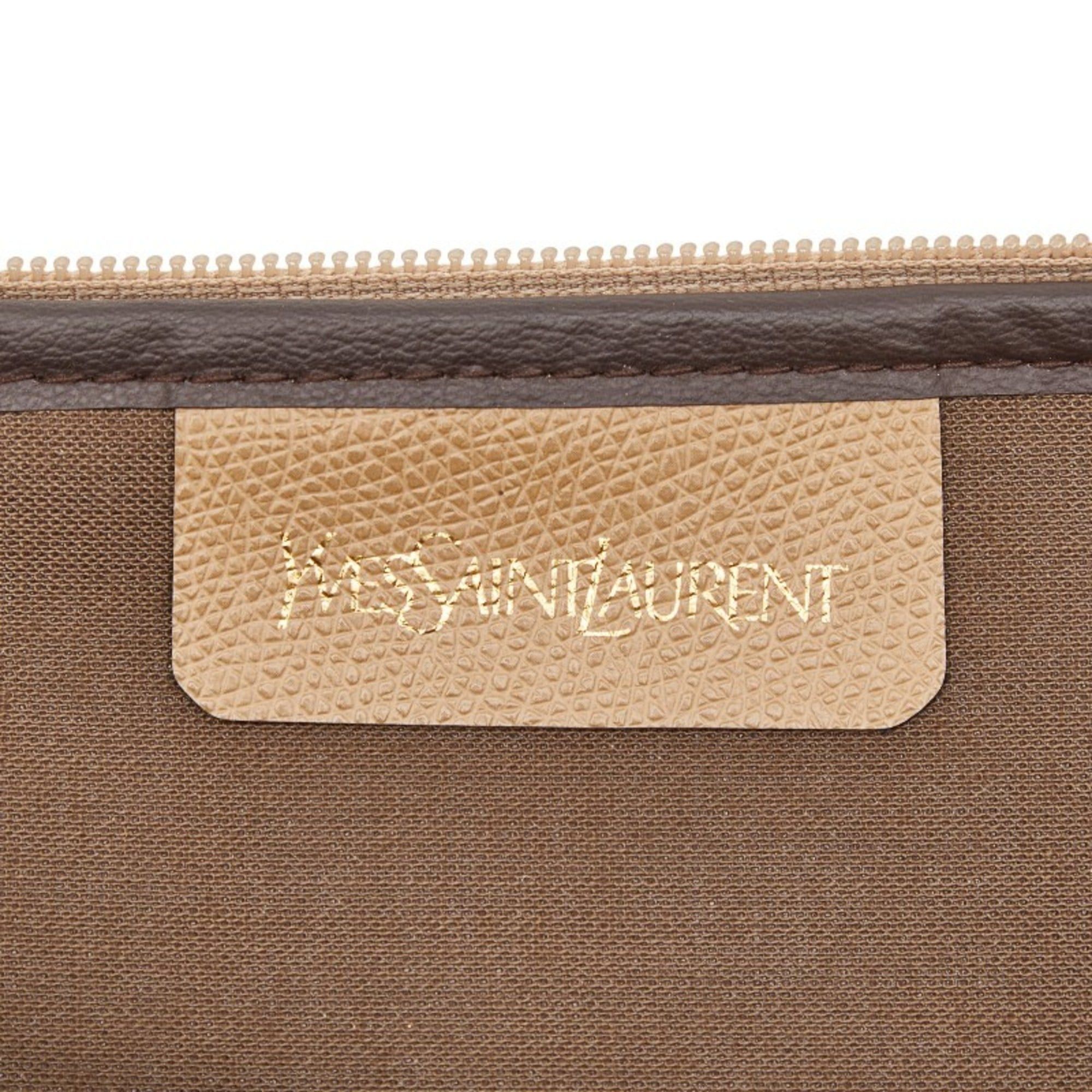 Saint Laurent Paris Saint Laurent Giraffe clutch bag/second bag in beige and brown leather for women. Size ONE SIZE - 8 Thumbnail