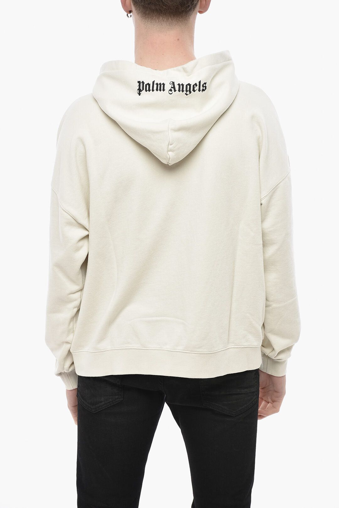 Palm Angels Brushed Cotton Hooded Sweatshirt CLASSIC LOGO with Front Pocket Size US XL / EU 56 / 4 - 2 Thumbnail