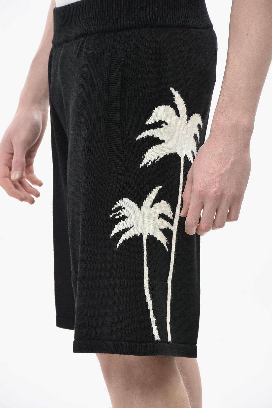 Palm Angels Knit Shorts PALMS with Jacquard Pattern Size US 32 / EU 48 - 3 Thumbnail