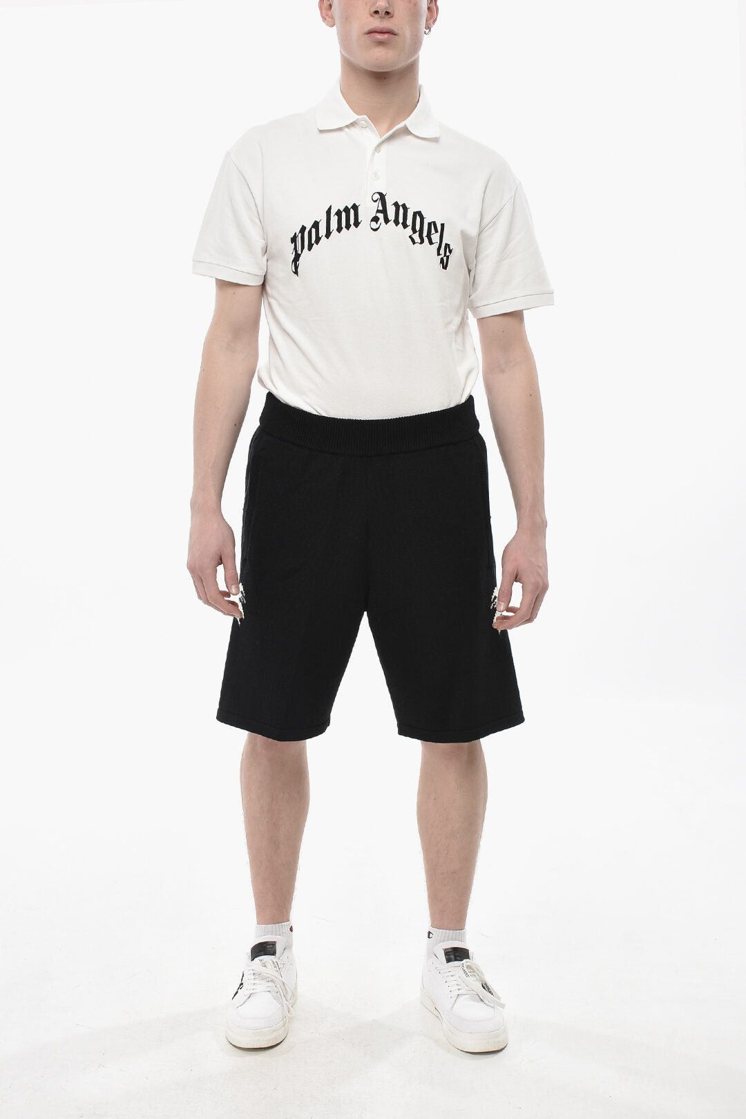 Palm Angels Knit Shorts PALMS with Jacquard Pattern Size US 32 / EU 48 - 4 Thumbnail