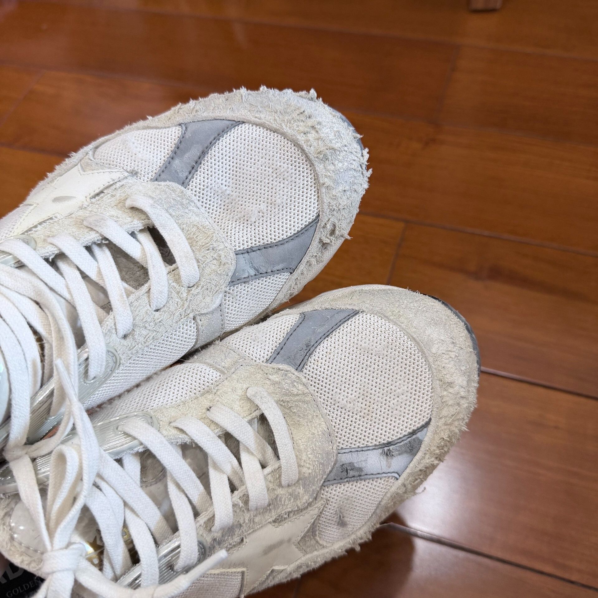Golden Goose Golden Goose Dadstar White Distressed Sneakers Size US 8 / EU 41 - 6 Thumbnail