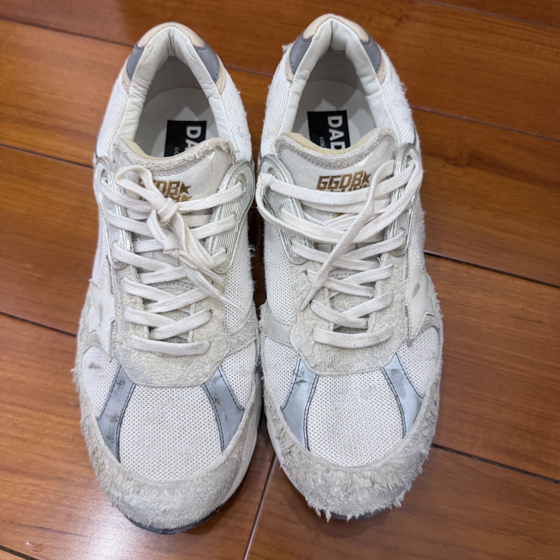Golden Goose Golden Goose Dadstar White Distressed Sneakers Size US 8 / EU 41 - 2 Thumbnail