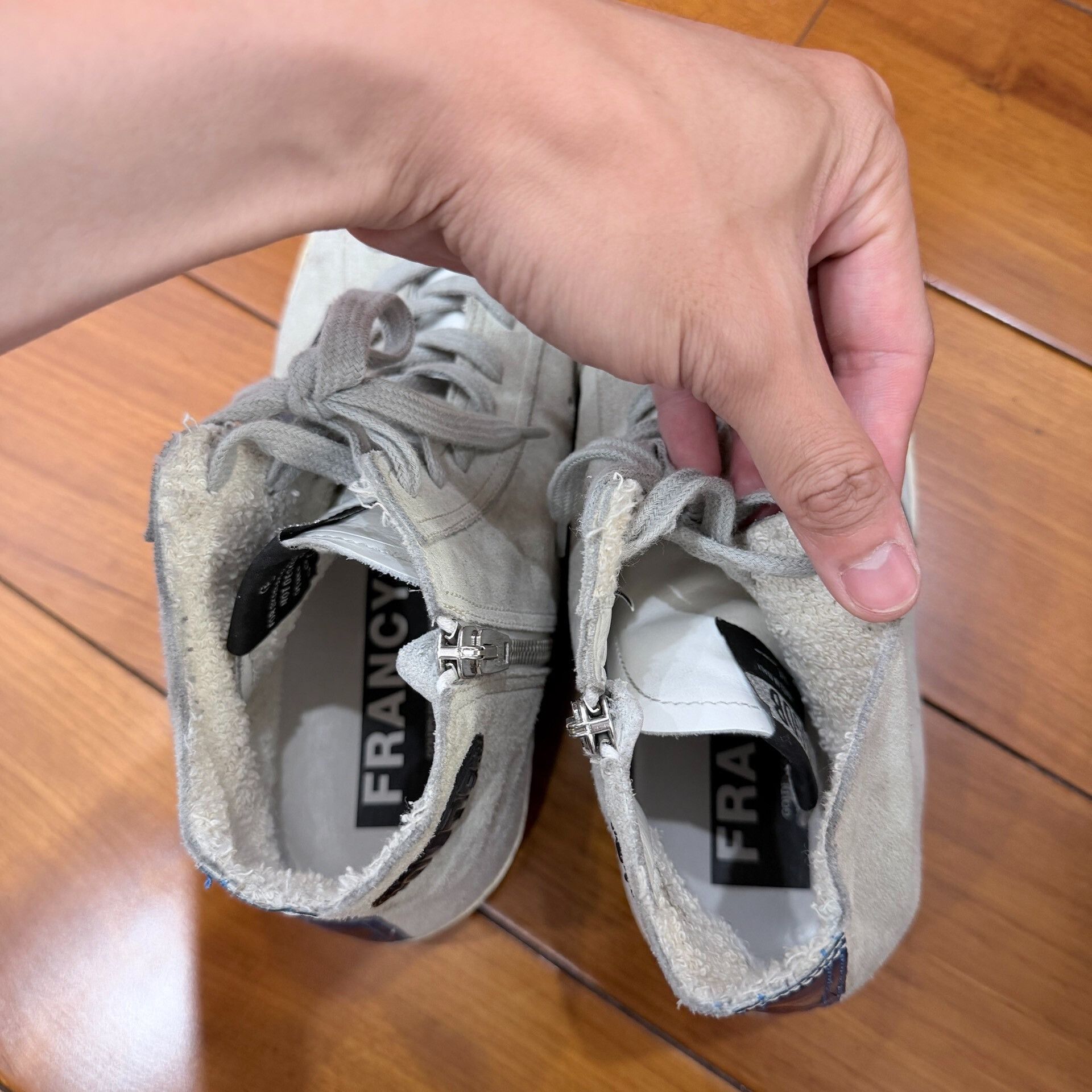 Golden Goose Golden Goose Francy Distressed High-Top Sneakers Size US 7 / EU 40 - 4 Thumbnail