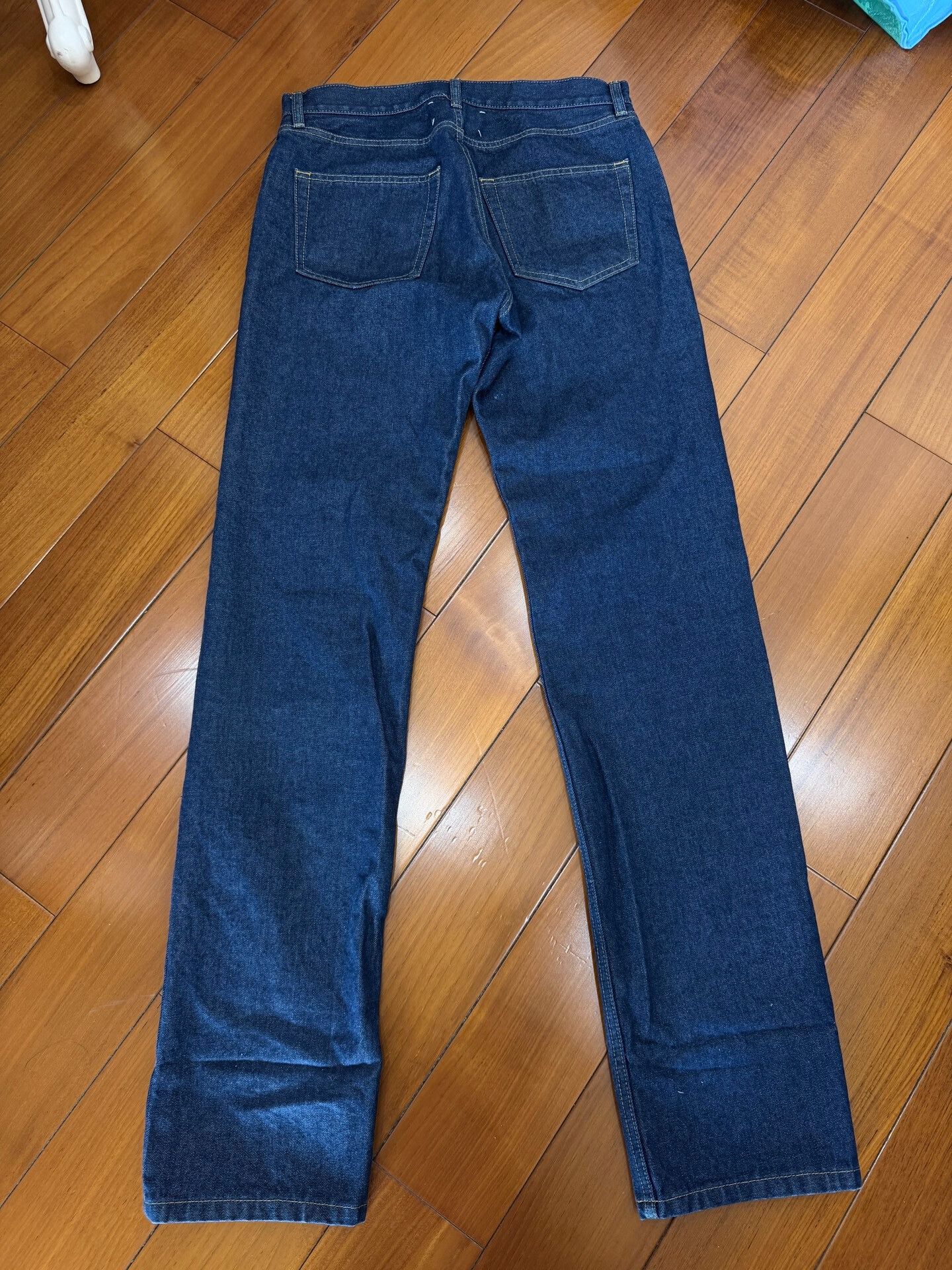 Maison Margiela Maison Margiela Dark Blue Wide-Leg Jeans Size US 33 - 2 Thumbnail
