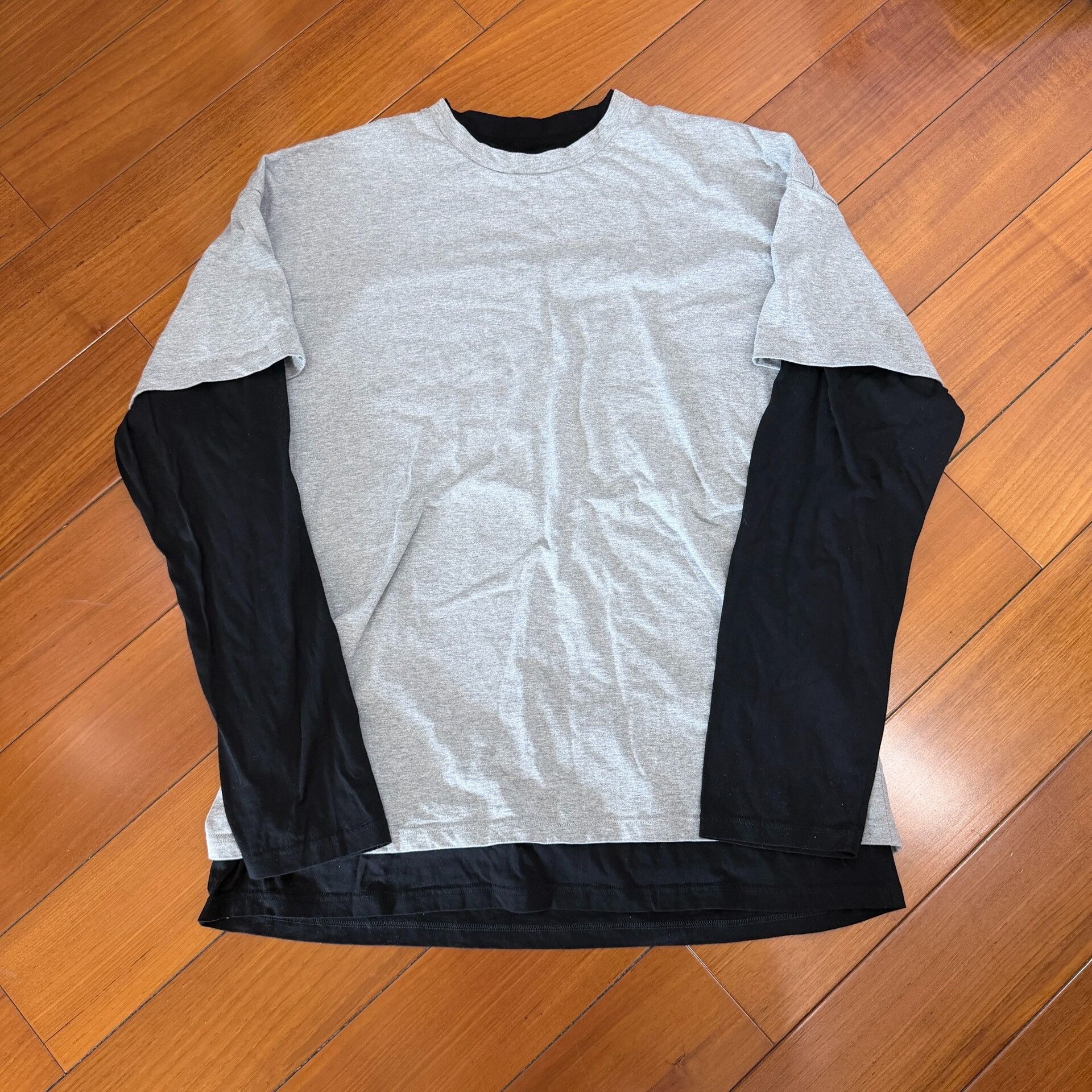 Jil Sander Jilsander Black Gray Layered Long Sleeve Size US S / EU 44-46 / 1 - 2 Thumbnail