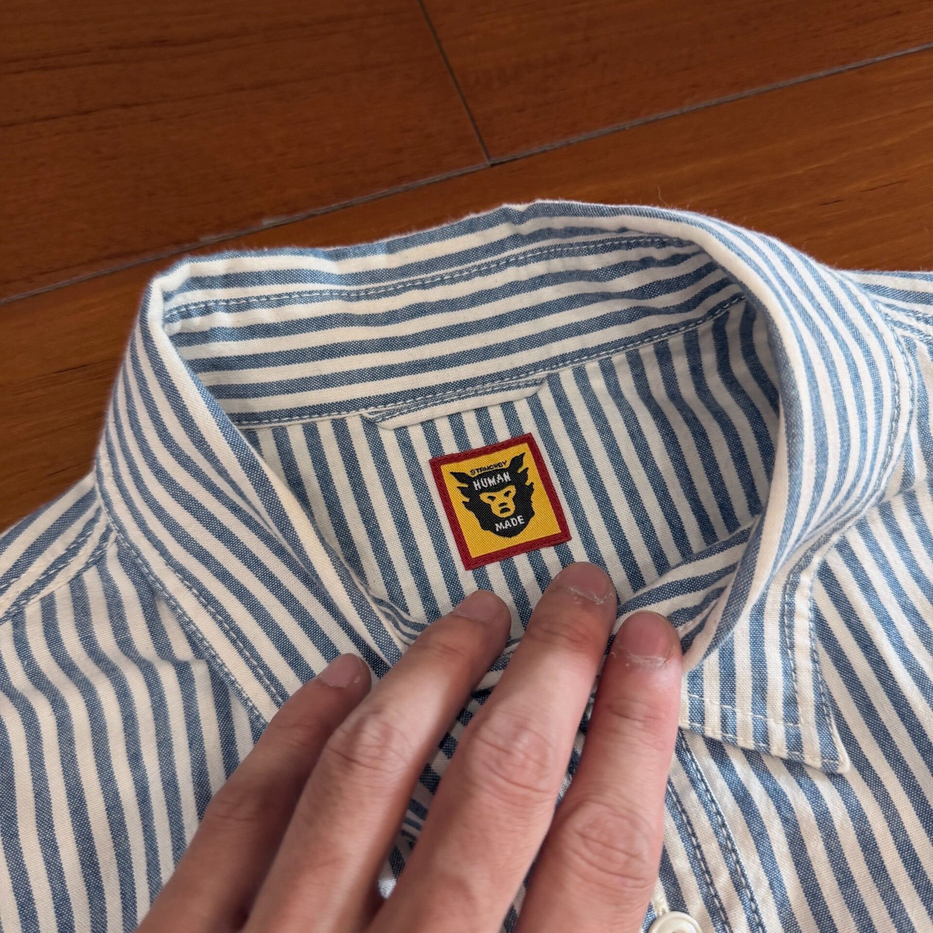 Human Made Human Made Single Pocket Stripe Shirt Size US M / EU 48-50 / 2 - 4 Thumbnail