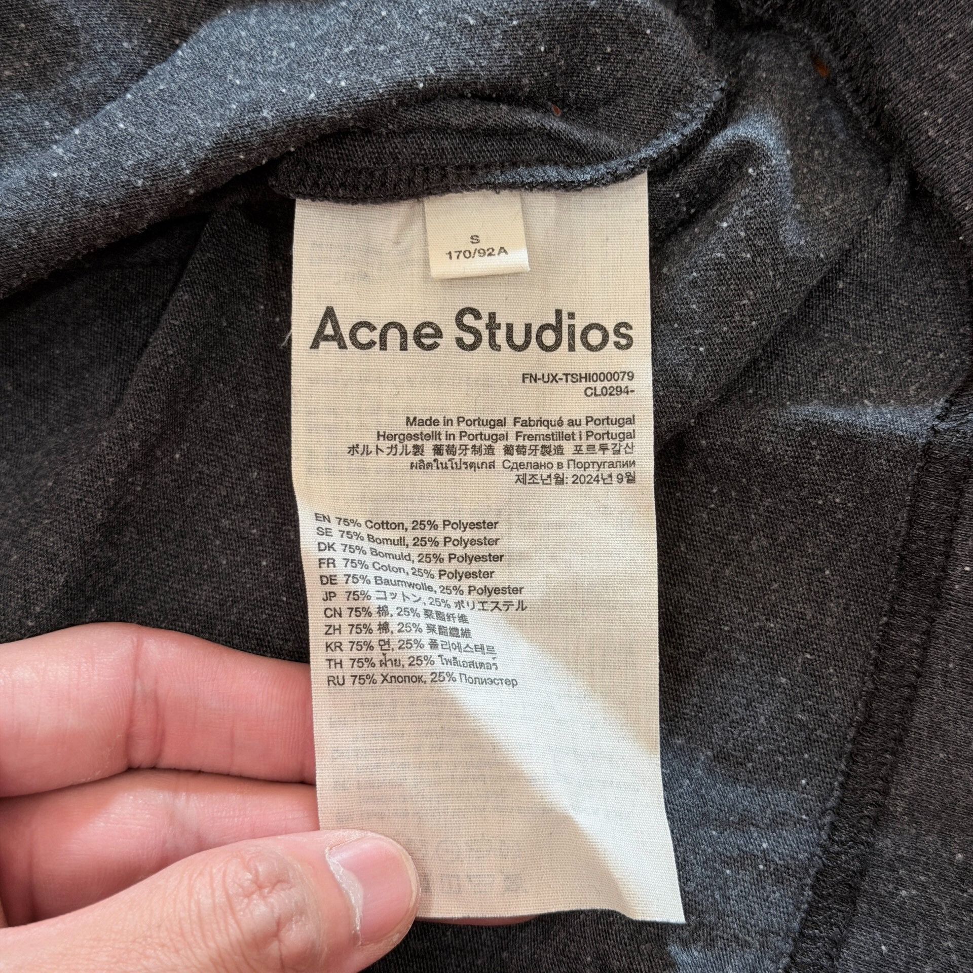 Acne Studios Acne Studios Washed Distressed Ripped Tee Size US S / EU 44-46 / 1 - 4 Thumbnail