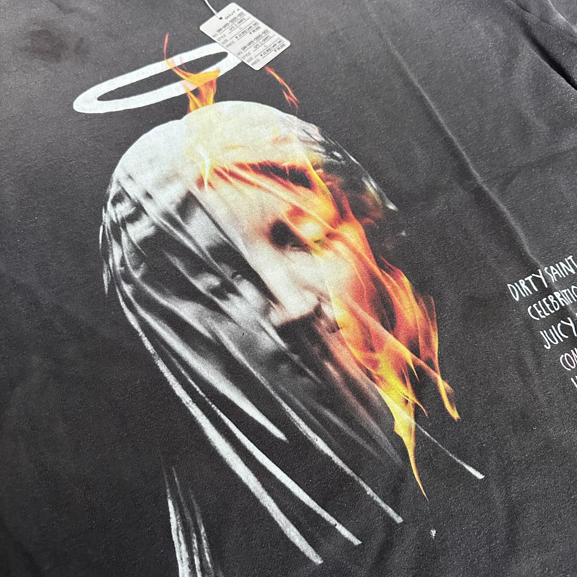Saint Michael Saint Mxxxxxx SS25 Portrait Flame Print Tee Size US L / EU 52-54 / 3 - 3 Thumbnail