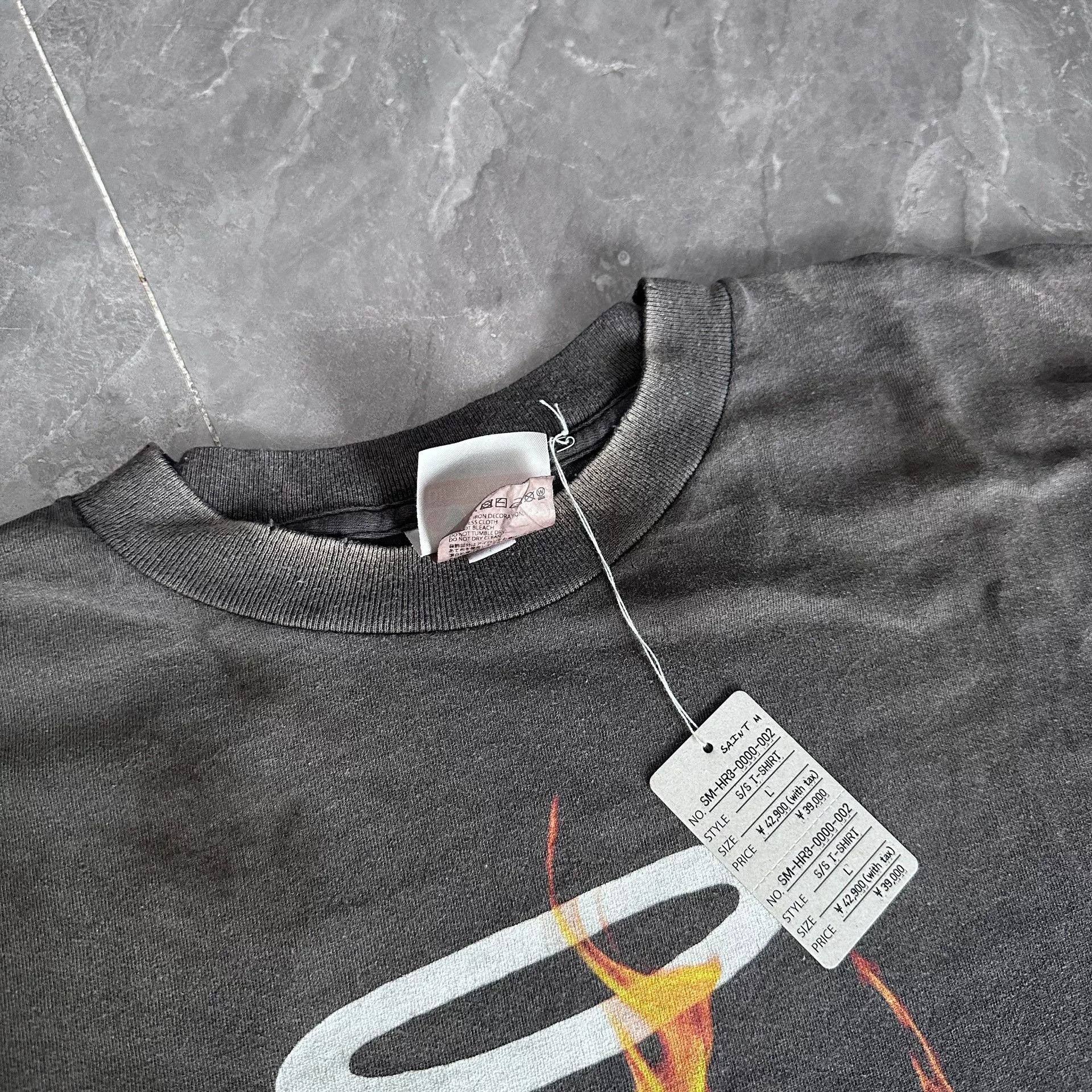 Saint Michael Saint Mxxxxxx SS25 Portrait Flame Print Tee Size US L / EU 52-54 / 3 - 4 Thumbnail