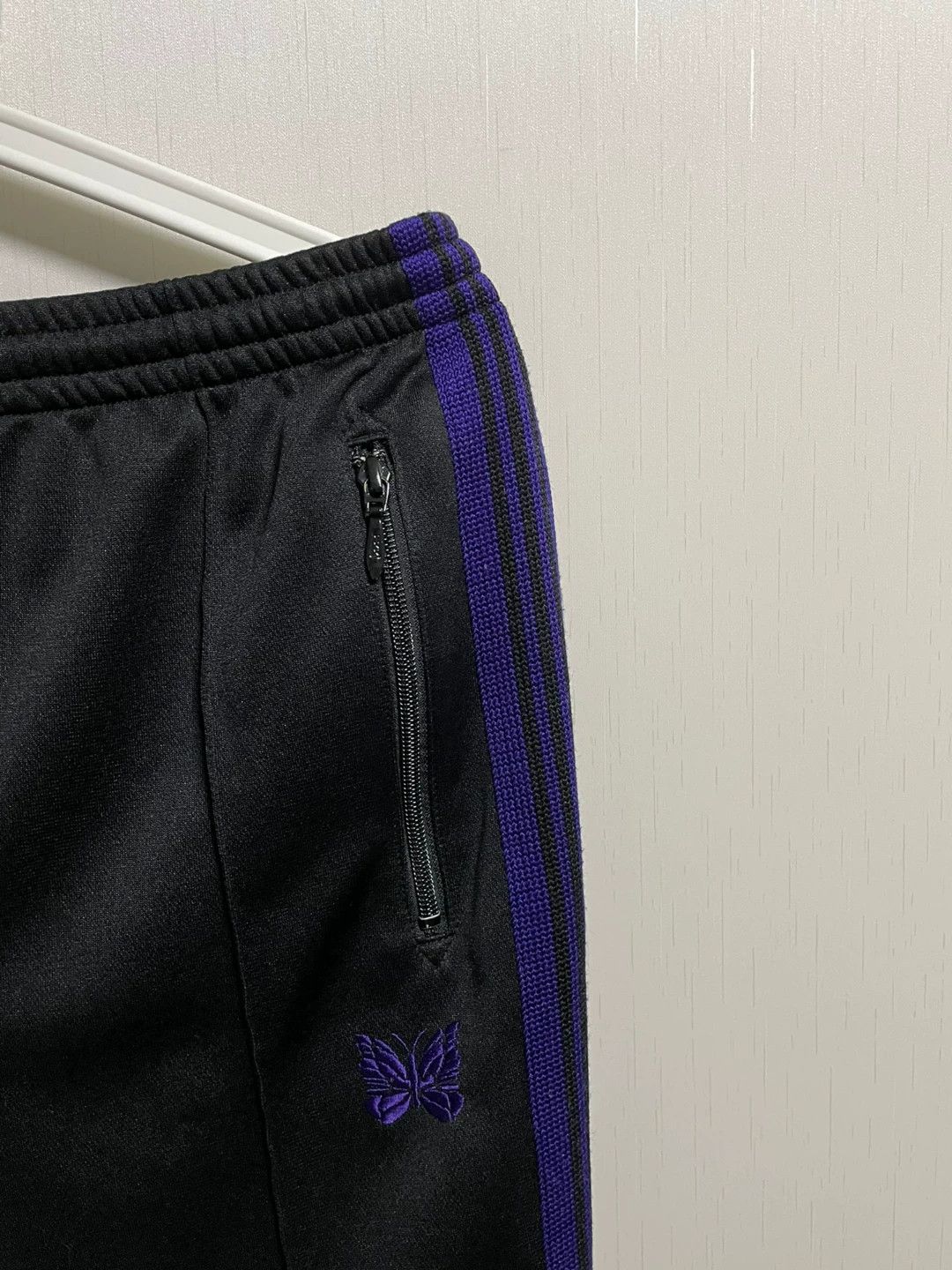 Needles Needles Black Purple Butterfly Straight Pants Size US 31 - 3 Thumbnail