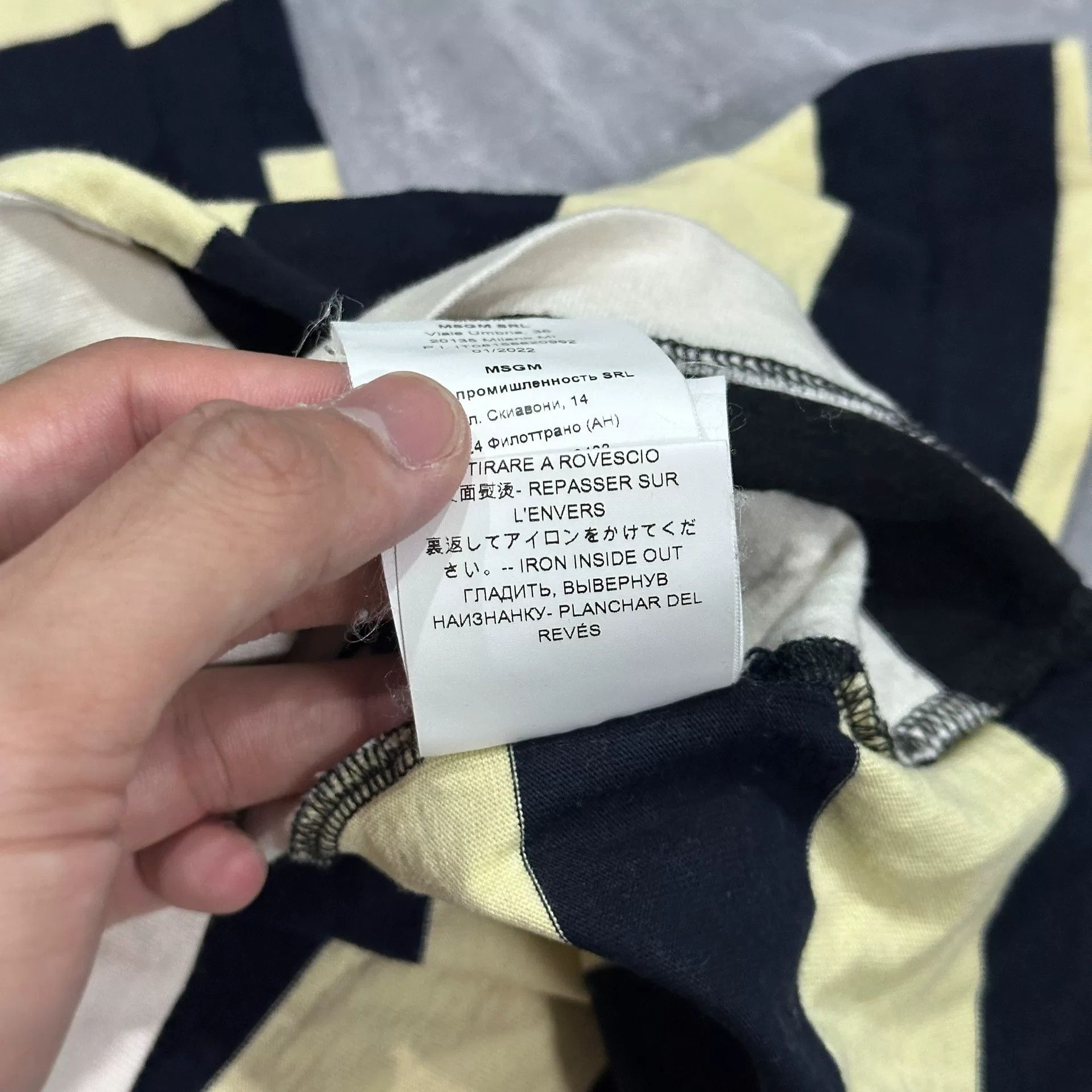 MSGM MSGM Striped Deconstructed Long-Sleeve Shirt Size US M / EU 48-50 / 2 - 8 Thumbnail