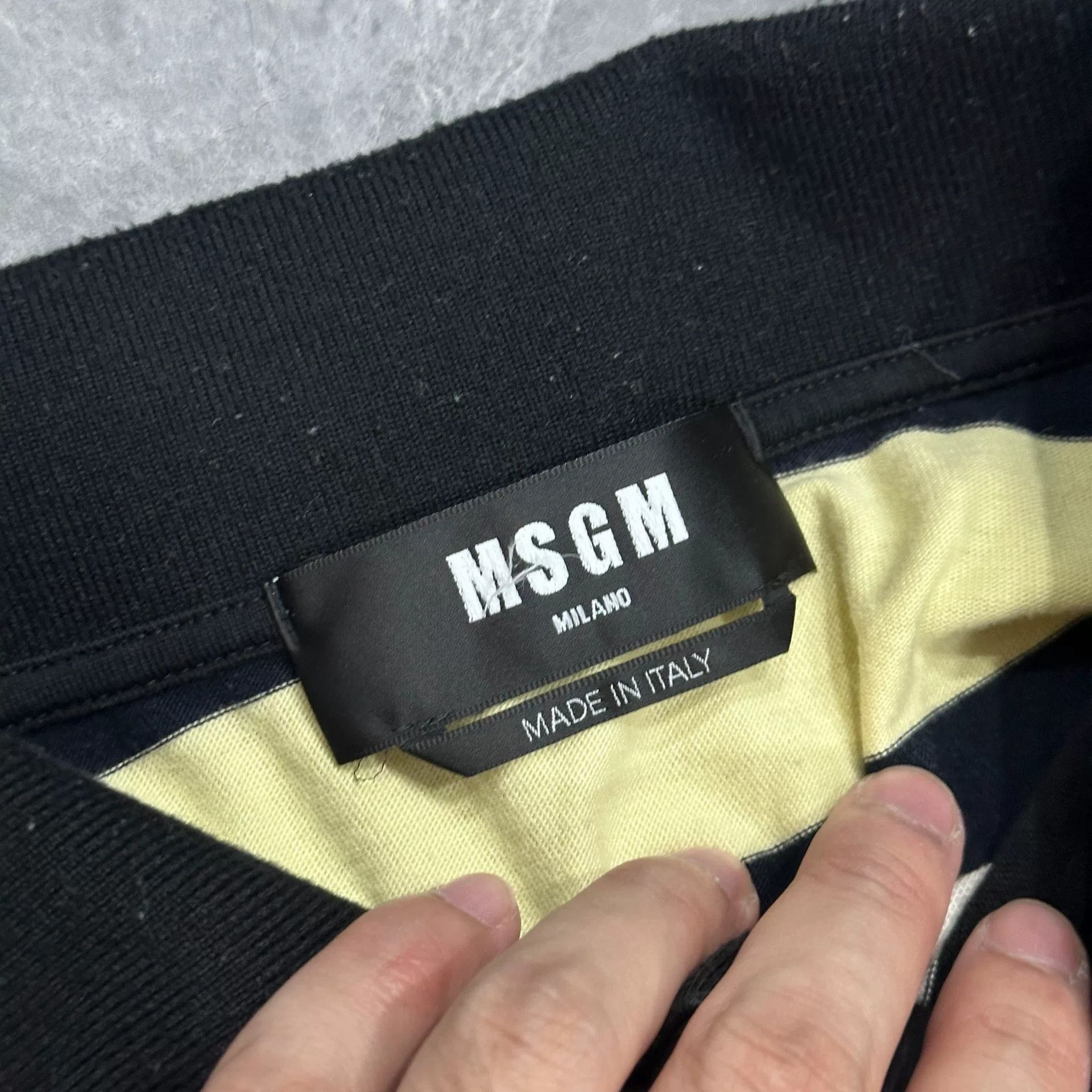 MSGM MSGM Striped Deconstructed Long-Sleeve Shirt Size US M / EU 48-50 / 2 - 4 Thumbnail