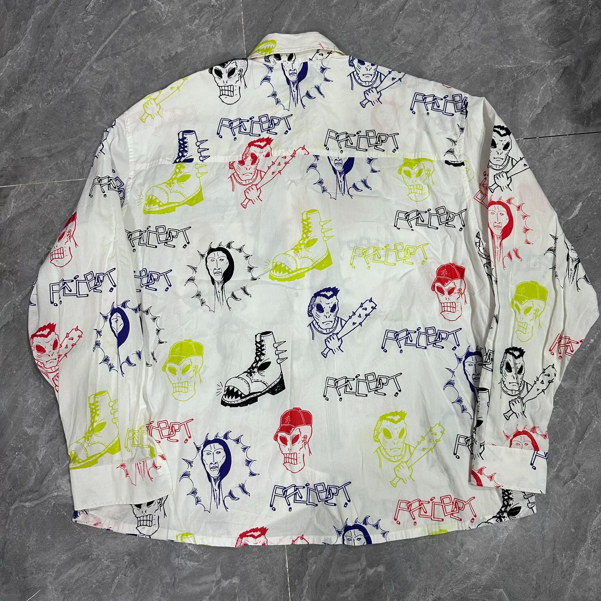 PACCBET Paccbet Gosha Graffiti White Long-Sleeve Shirt Size US L / EU 52-54 / 3 - 2 Thumbnail
