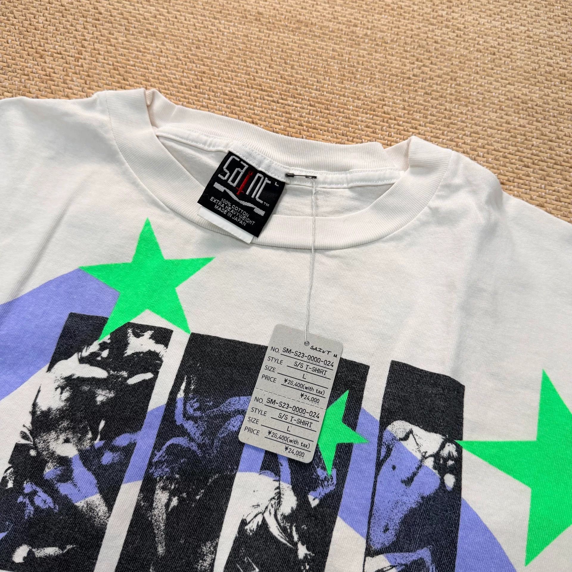 Saint Michael Saint Michael Washed Vintage White Tee Size US L / EU 52-54 / 3 - 3 Thumbnail