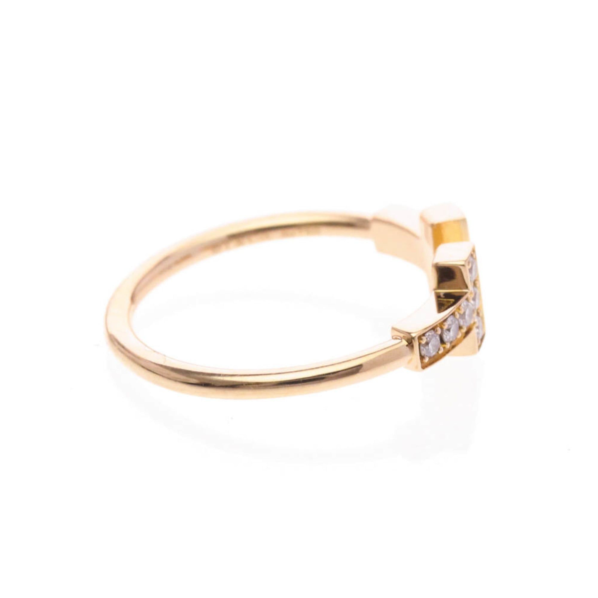 Tiffany & Co. Tiffany T-wire Ring With Diamond Pink Gold (18K) Fashion Diamond Band Ring Pink Gold Size ONE SIZE - 4 Thumbnail