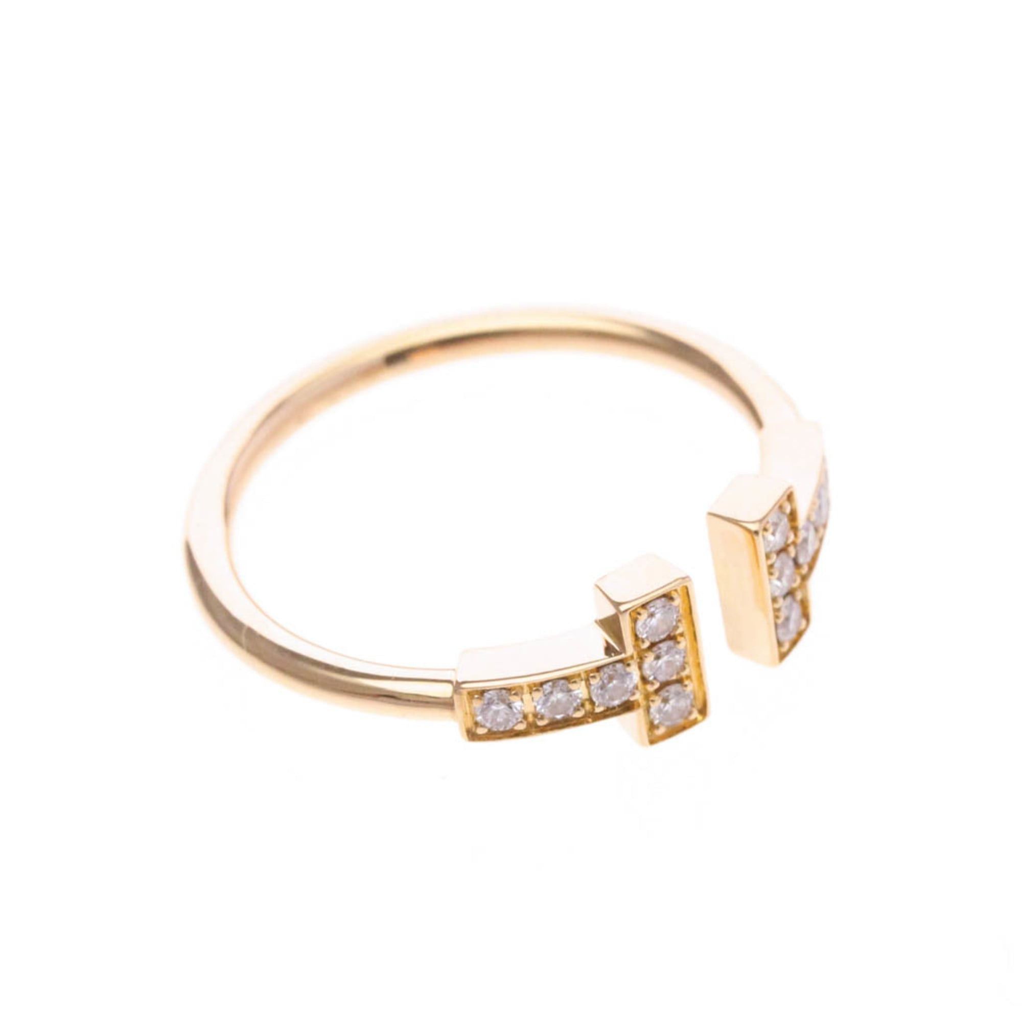 Tiffany & Co. Tiffany T-wire Ring With Diamond Pink Gold (18K) Fashion Diamond Band Ring Pink Gold Size ONE SIZE - 9 Thumbnail