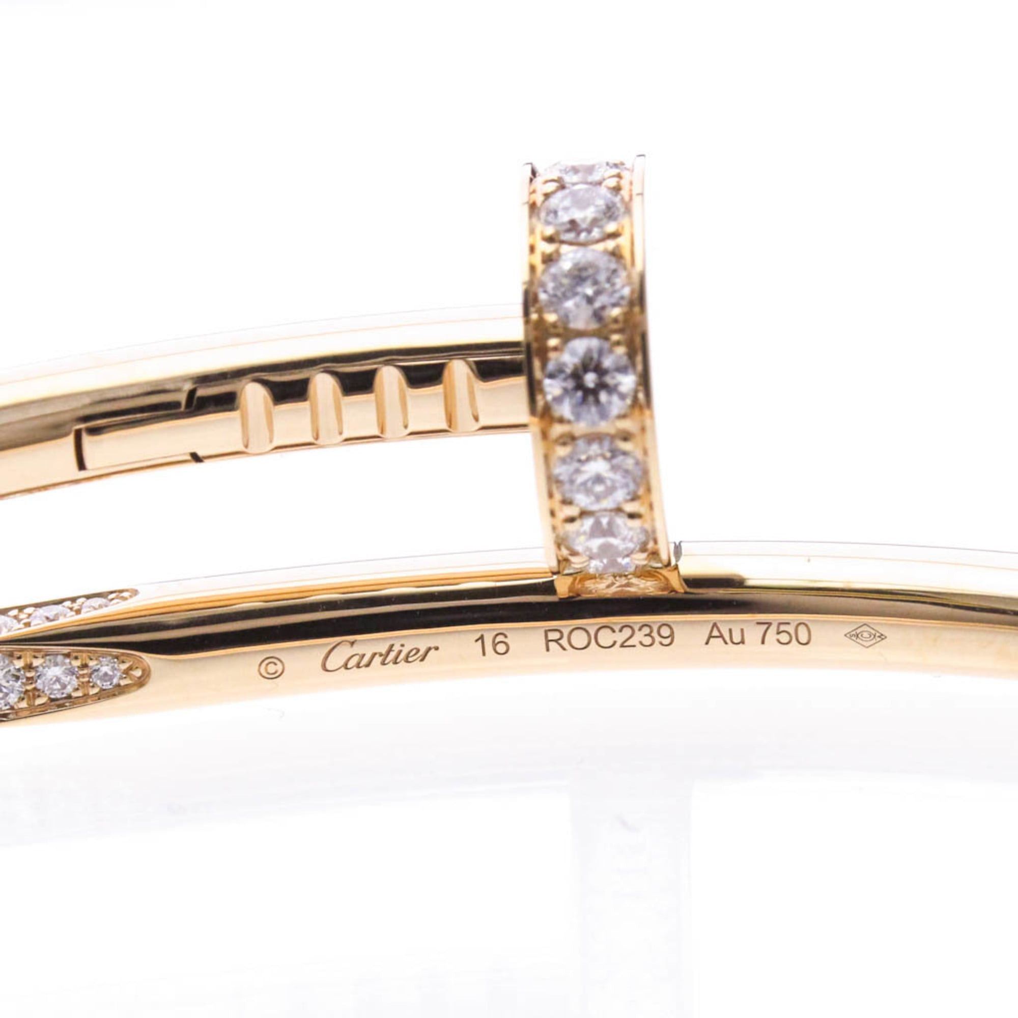 Cartier Cartier Juste Un Clou Bracelet With Diamonds Pink Gold (18K) Diamond Bangle Pink Gold Size ONE SIZE - 9 Thumbnail