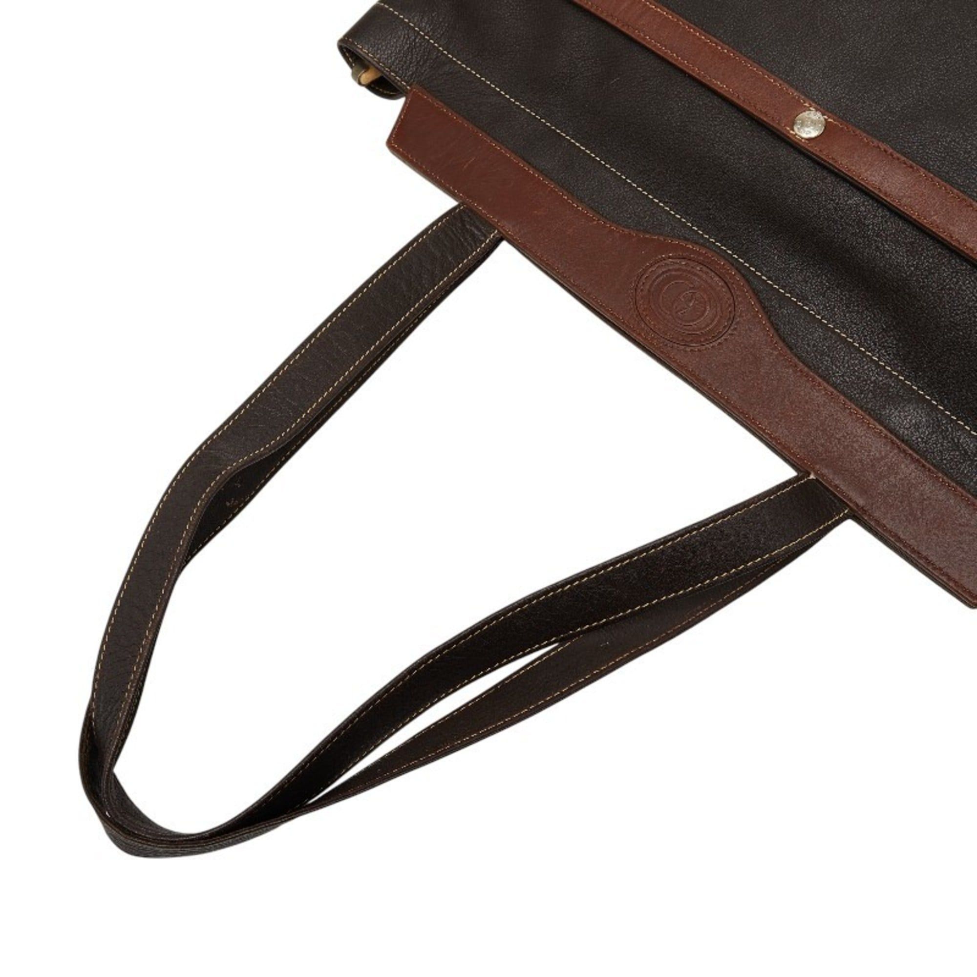 Gucci Gucci Interlocking G Tote Bag Shoulder Brown Leather Women's GUCCI Size ONE SIZE - 8 Thumbnail