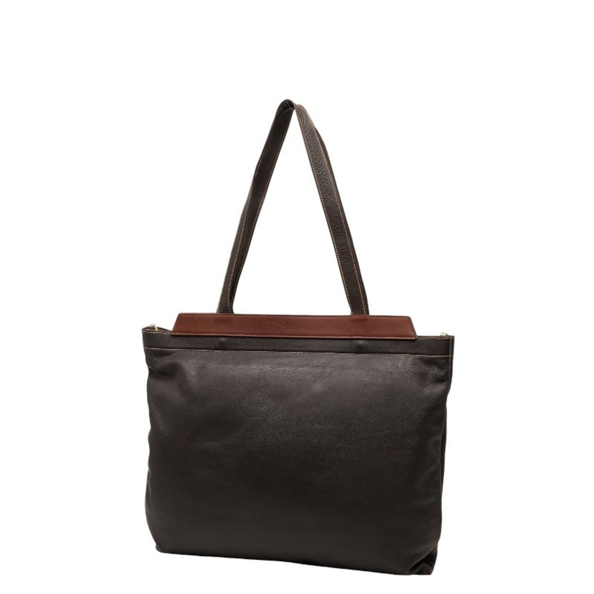 Gucci Gucci Interlocking G Tote Bag Shoulder Brown Leather Women's GUCCI Size ONE SIZE - 2 Thumbnail