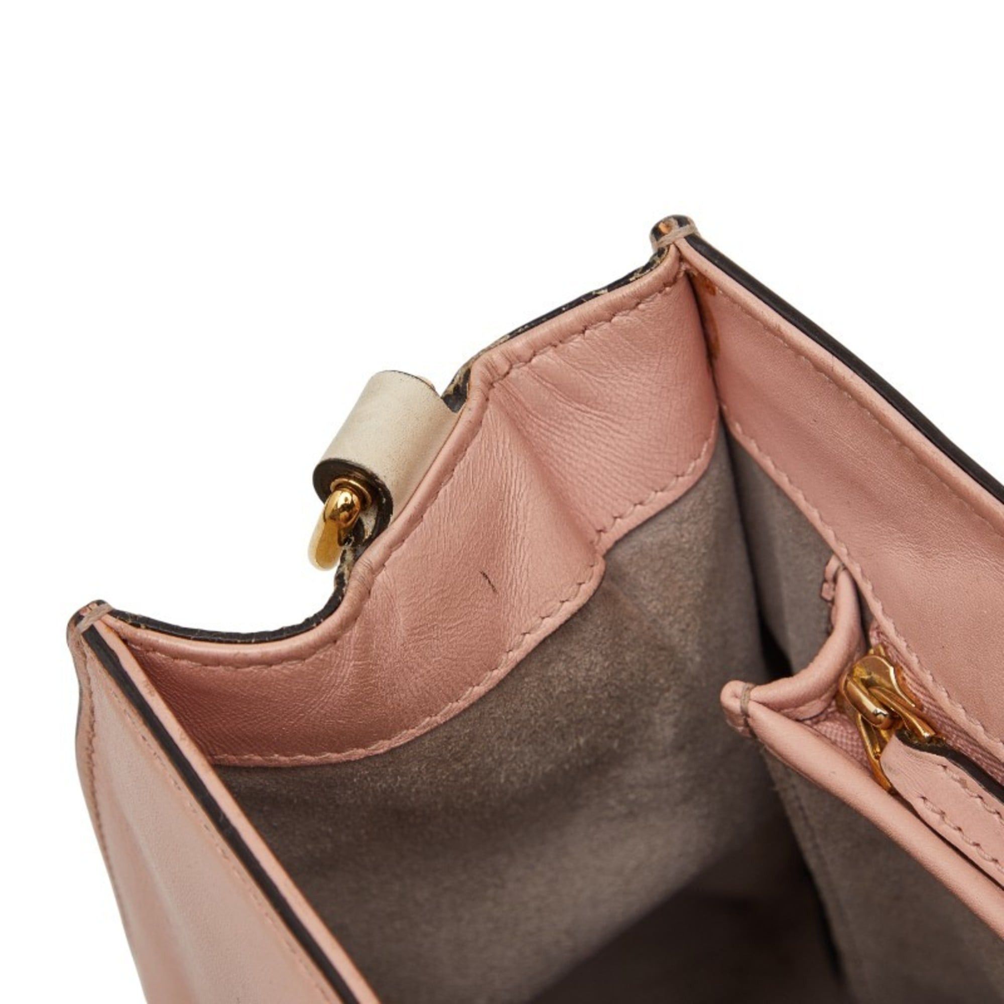 Gucci Gucci Bamboo Pearl Handbag/Shoulder Bag 2WAY 453756 Pink Ivory Leather Women's GUCCI Size ONE SIZE - 9 Thumbnail
