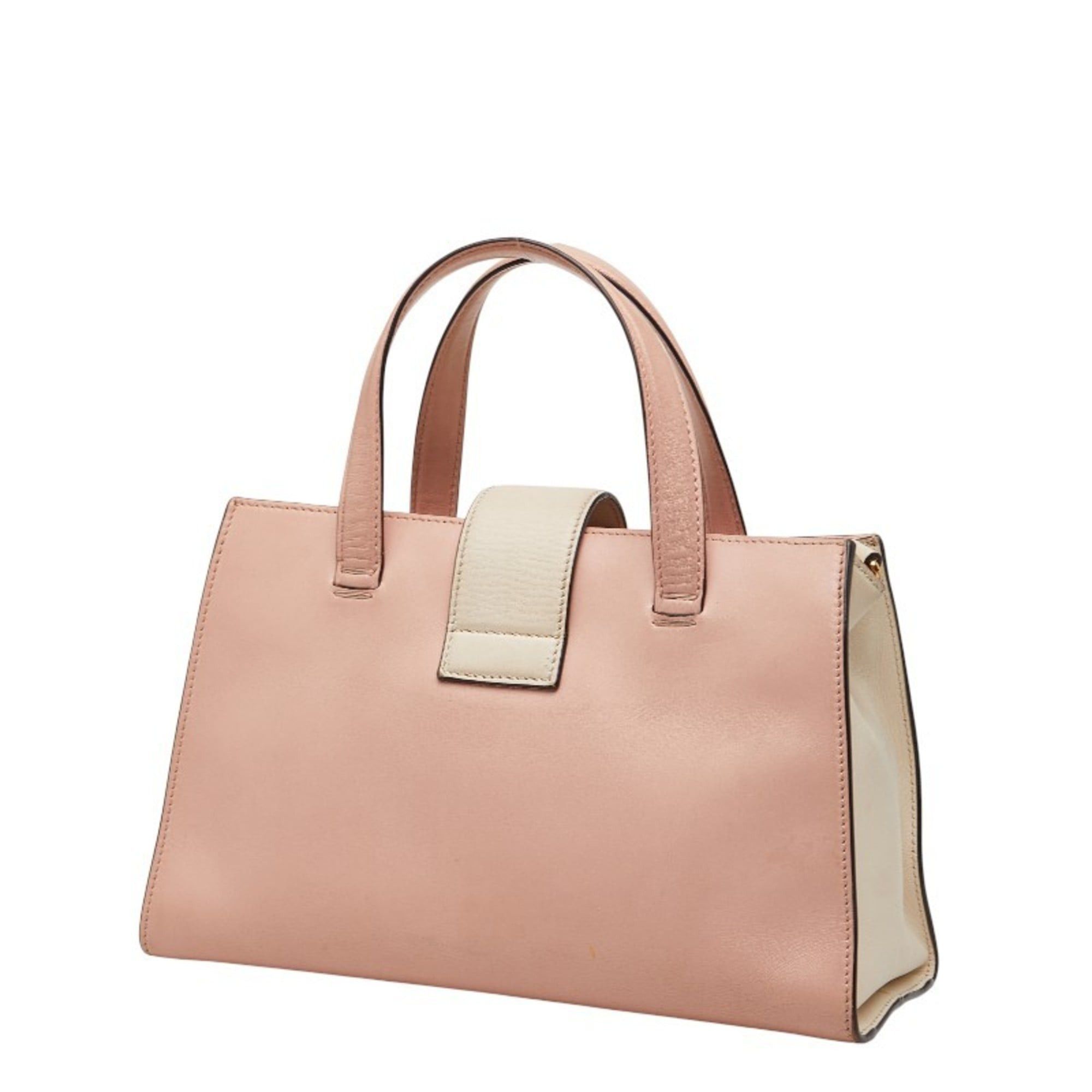 Gucci Gucci Bamboo Pearl Handbag/Shoulder Bag 2WAY 453756 Pink Ivory Leather Women's GUCCI Size ONE SIZE - 2 Thumbnail