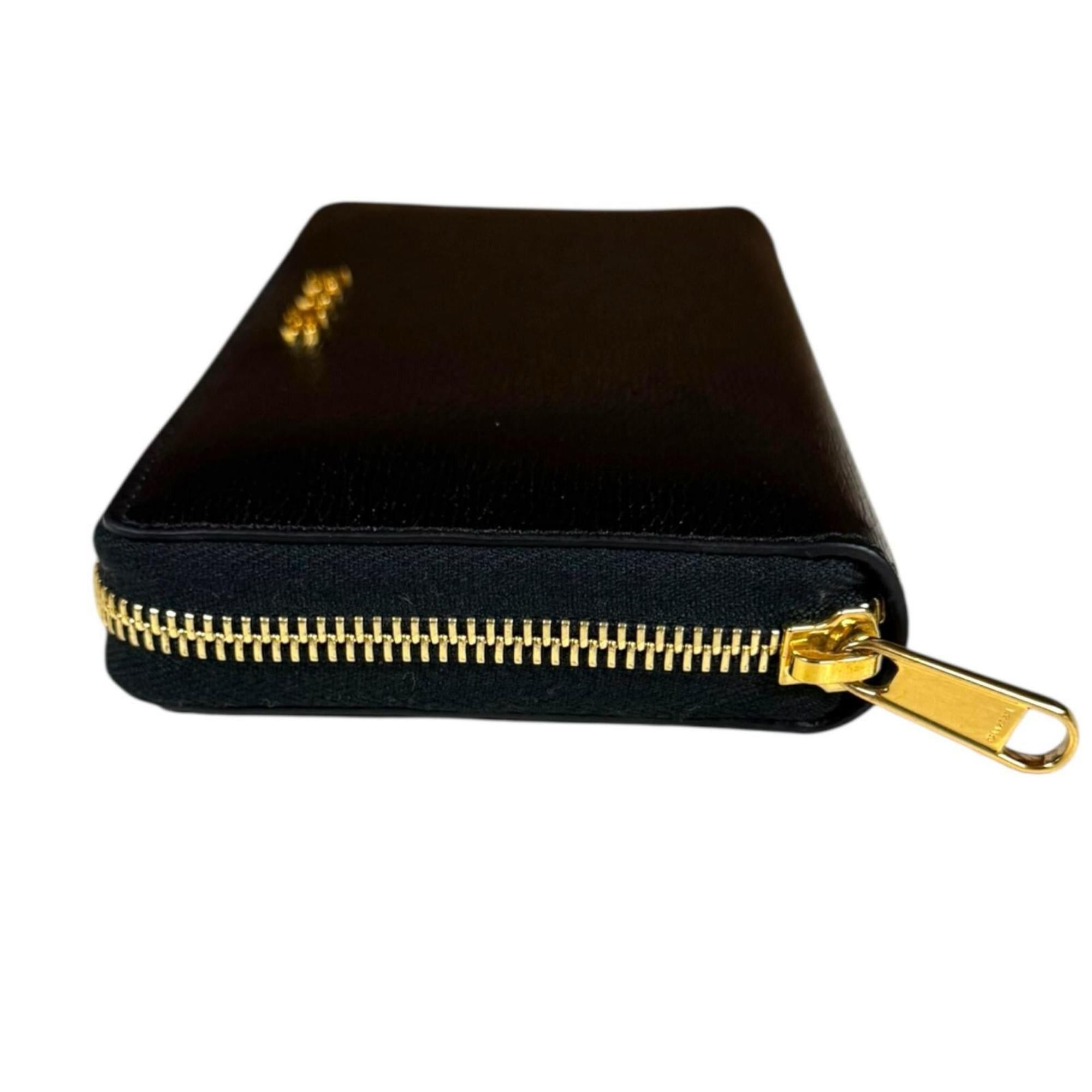Gucci Pre-owned Gucci Script Zip-Around Wallet, Leather, 772642, Men's/Women's. Size ONE SIZE - 4 Thumbnail