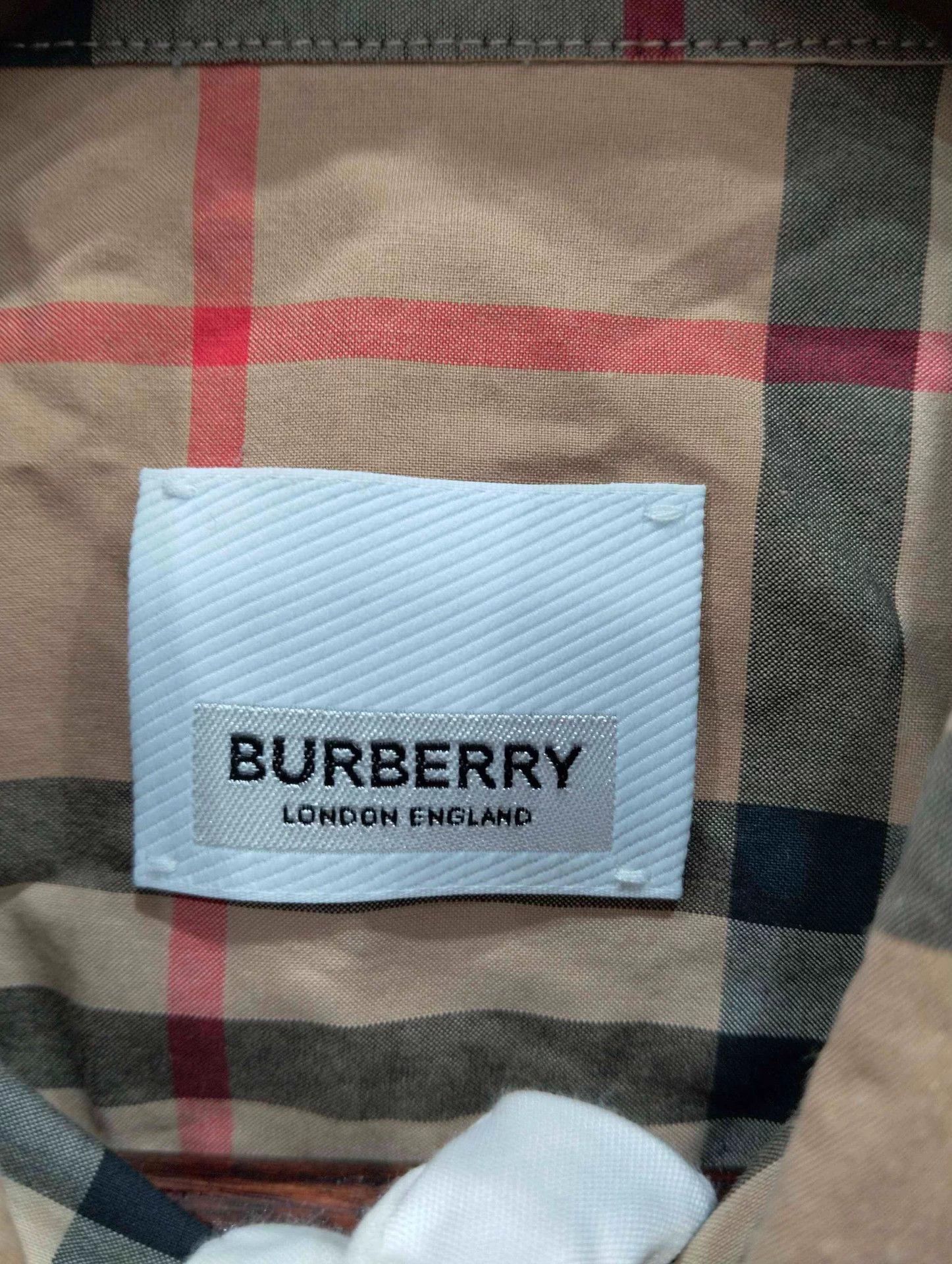 Burberry Beige Plaid Long Sleeve Button-Up Shirt S Size US S / EU 44-46 / 1 - 3 Thumbnail