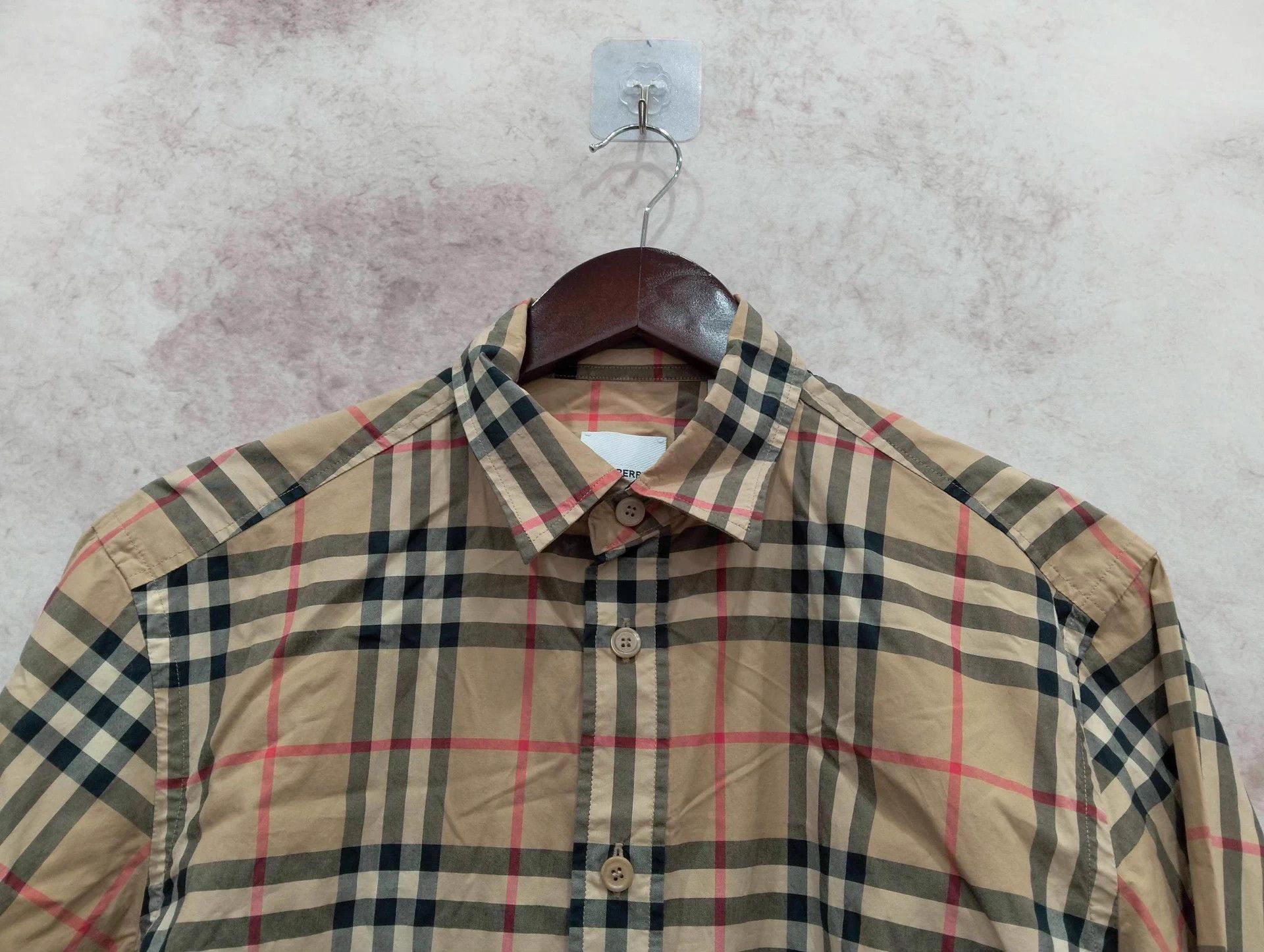 Burberry Beige Plaid Long Sleeve Button-Up Shirt S Size US S / EU 44-46 / 1 - 8 Thumbnail