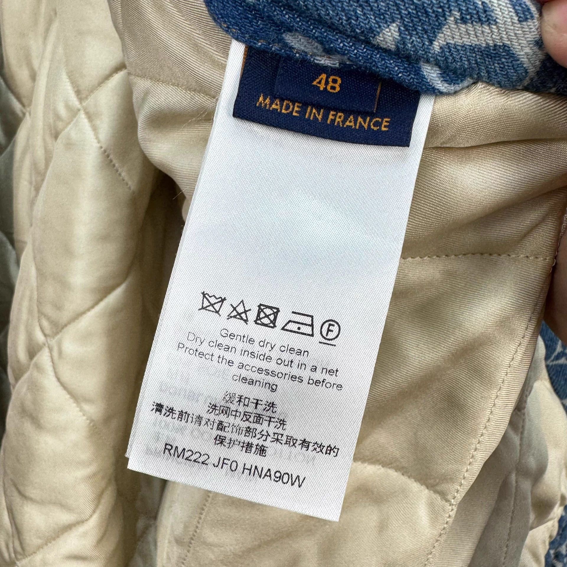 Louis Vuitton Blue Denim Jacket with Floral Patchwork Size US M / EU 48-50 / 2 - 7 Thumbnail