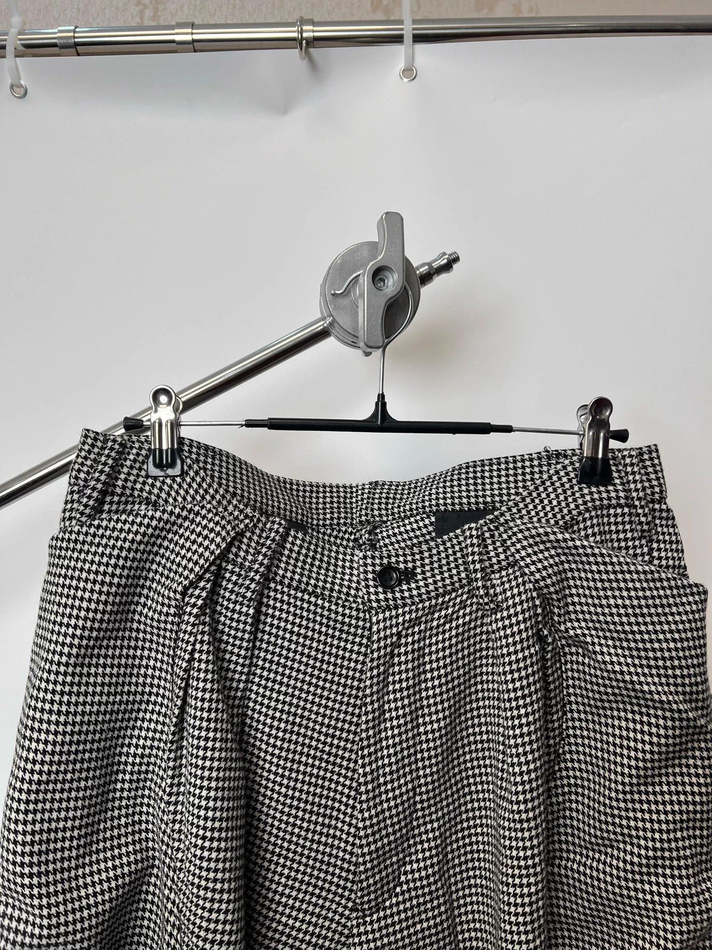 Sulvam Multi Checkered Casual Wide-Leg Pants Size 32 Size US 32 / EU 48 - 3 Thumbnail