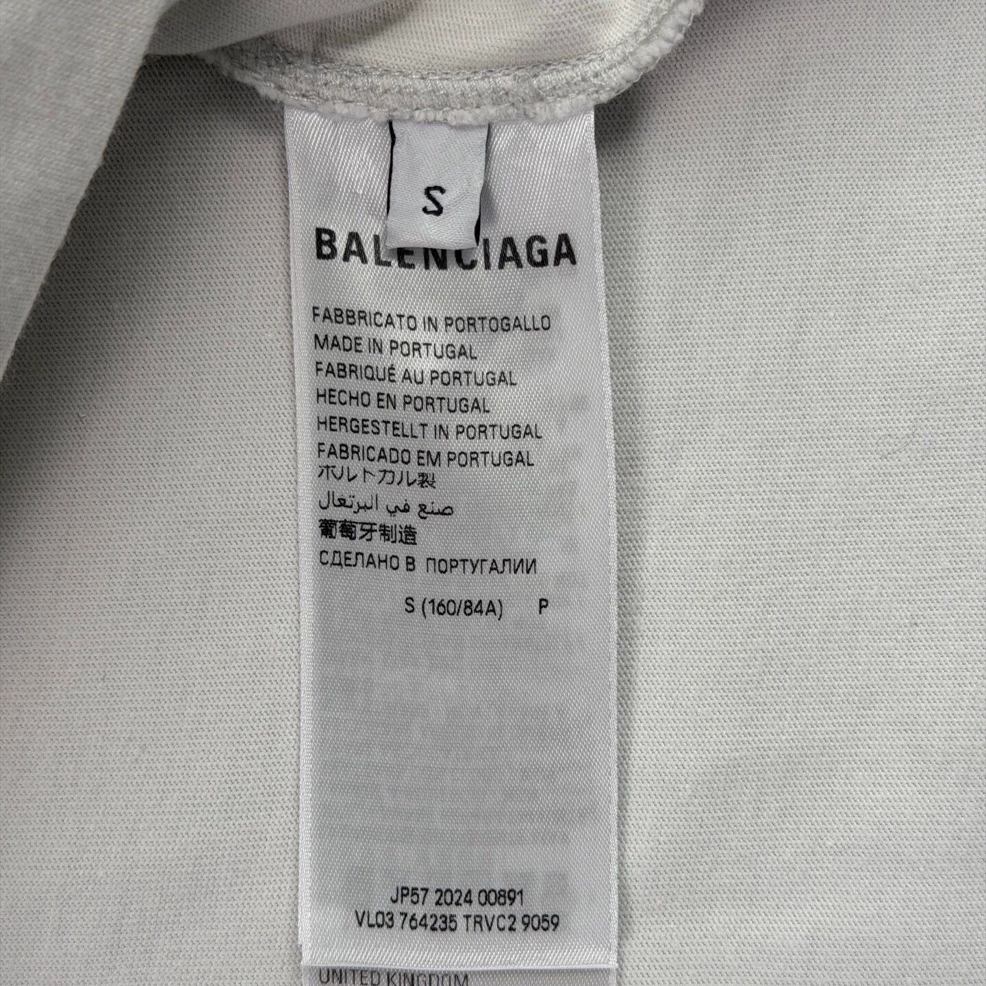 Balenciaga White Short Sleeve Graphic T-Shirt Size US S / EU 44-46 / 1 - 4 Thumbnail