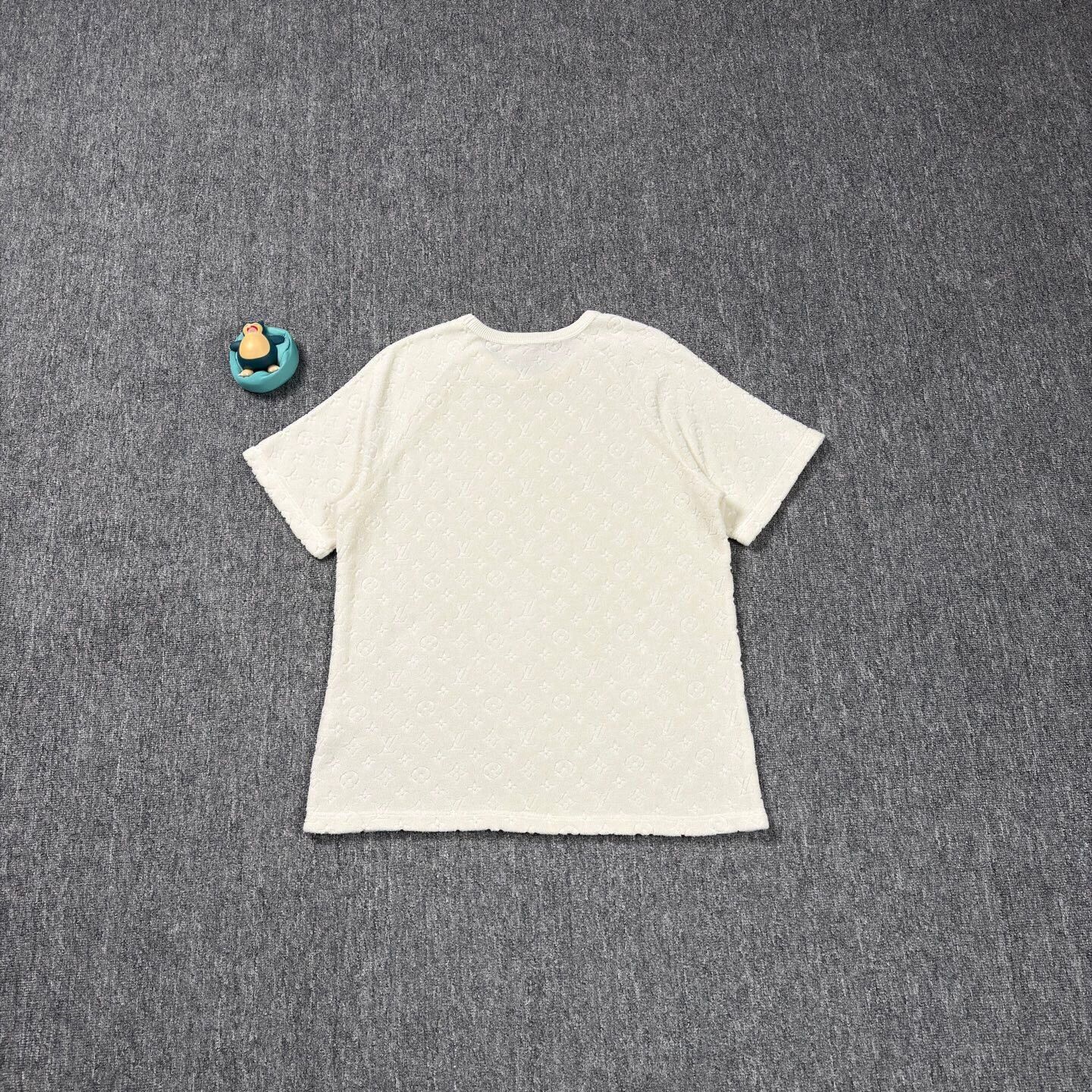 Louis Vuitton Beige Textured Short Sleeve Shirt Size US L / EU 52-54 / 3 - 2 Thumbnail