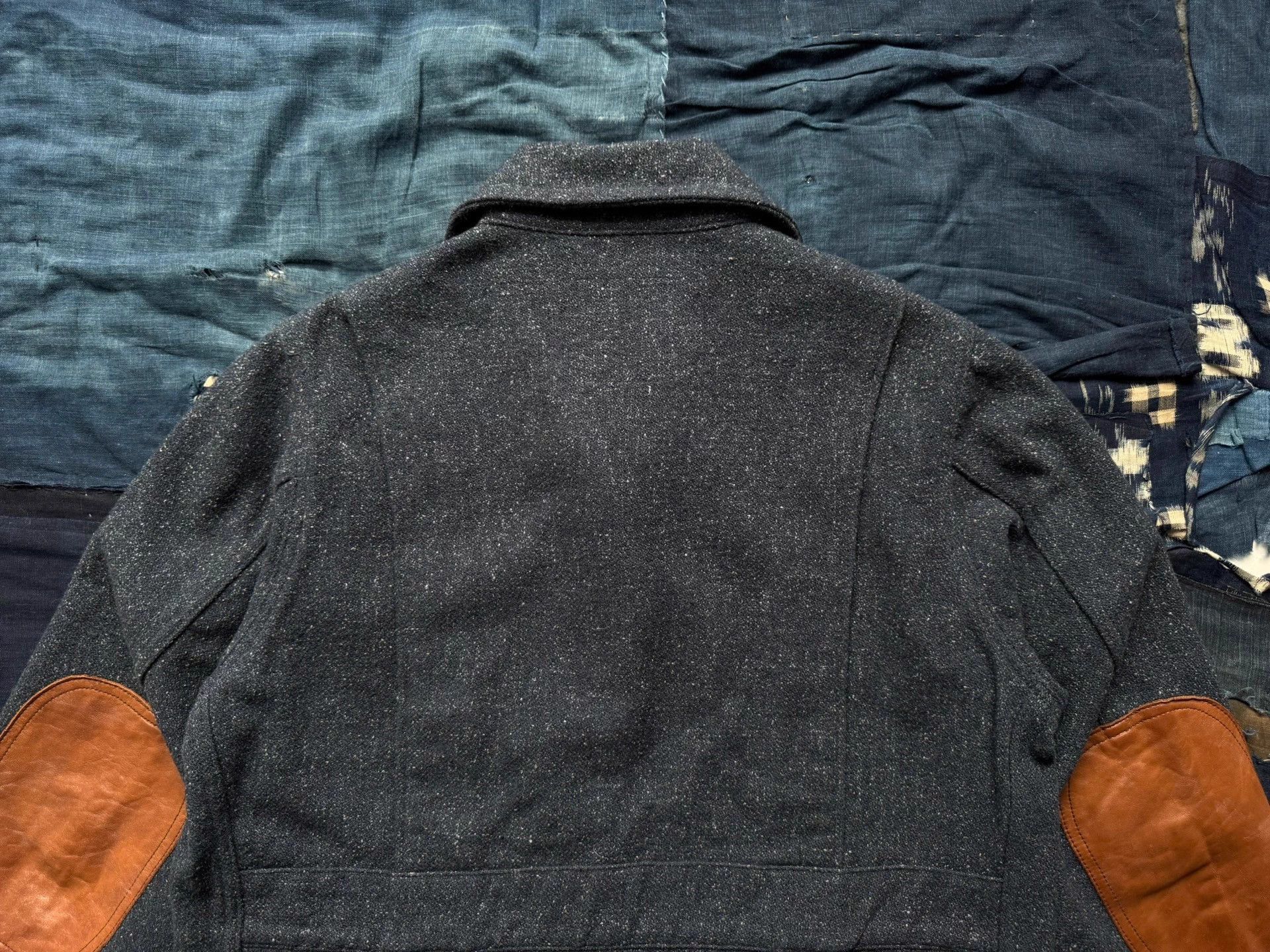 Visvim Gray Collared Zip-Up Jacket with Leather Trim - Size L Size US L / EU 52-54 / 3 - 5 Thumbnail