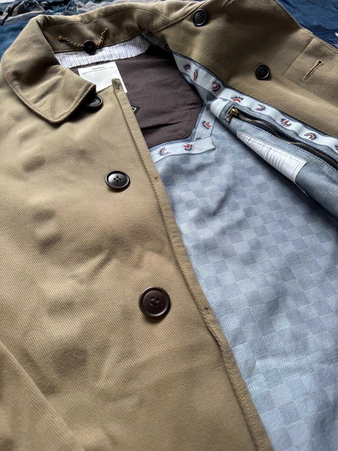 Visvim Beige Long Coat with Collar and Pockets Size US L / EU 52-54 / 3 - 8 Thumbnail