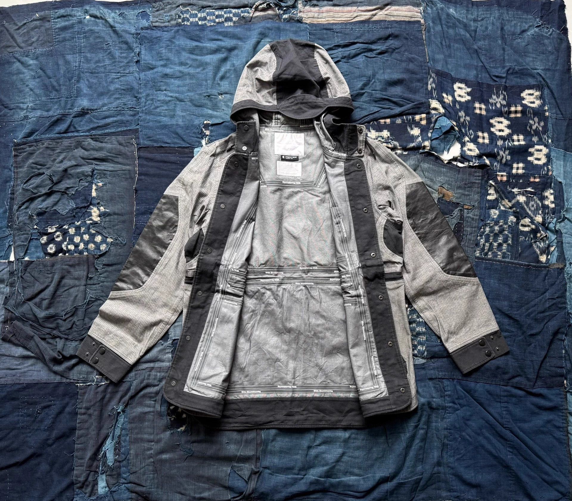 White Mountaineering Gray Hooded Jacket with Leather Accents Size L Size US L / EU 52-54 / 3 - 2 Thumbnail