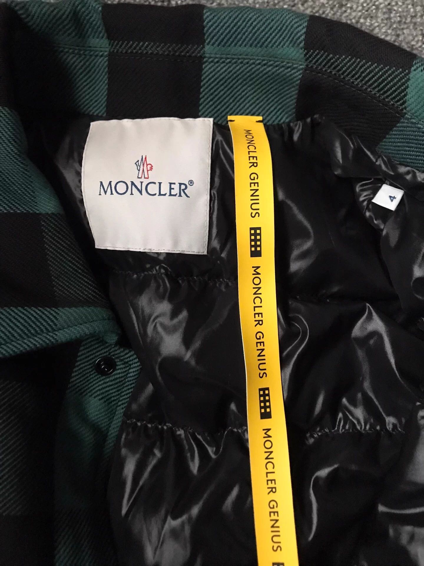Moncler Green Plaid Long Sleeve Button-Up Shirt XL Size US XL / EU 56 / 4 - 4 Thumbnail