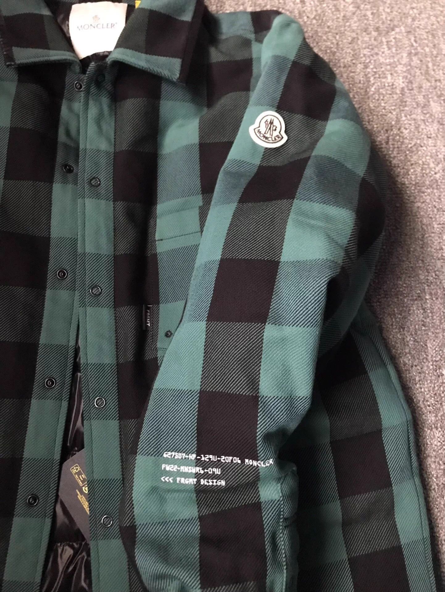 Moncler Green Plaid Long Sleeve Button-Up Shirt XL Size US XL / EU 56 / 4 - 5 Thumbnail
