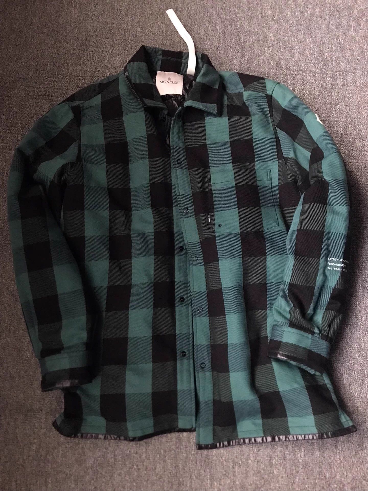 Moncler Green Plaid Long Sleeve Button-Up Shirt XL Size US XL / EU 56 / 4 - 3 Thumbnail