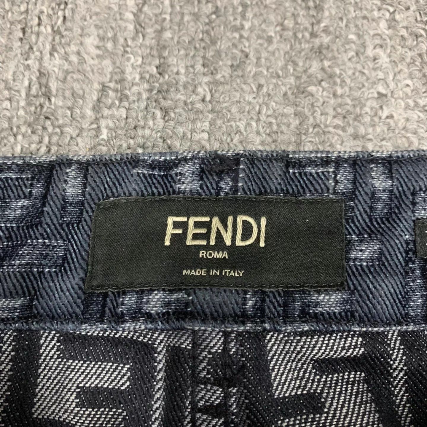 Fendi Blue Patterned Denim Jeans Size 32 Size US 32 / EU 48 - 4 Thumbnail