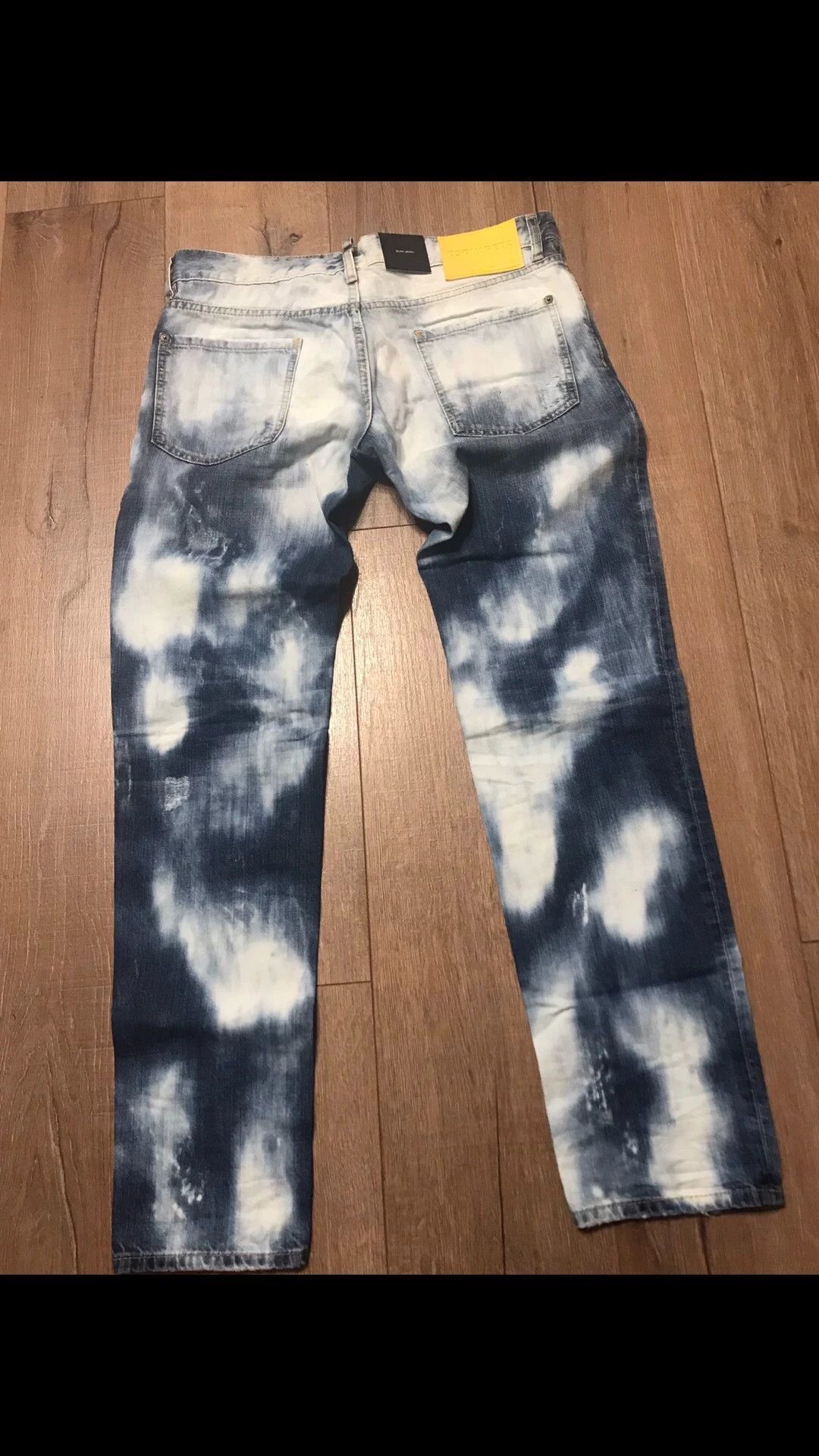 Dsquared2 Blue Tie-Dye Distressed Denim Jeans Size 34 Size US 34 / EU 50 - 2 Thumbnail