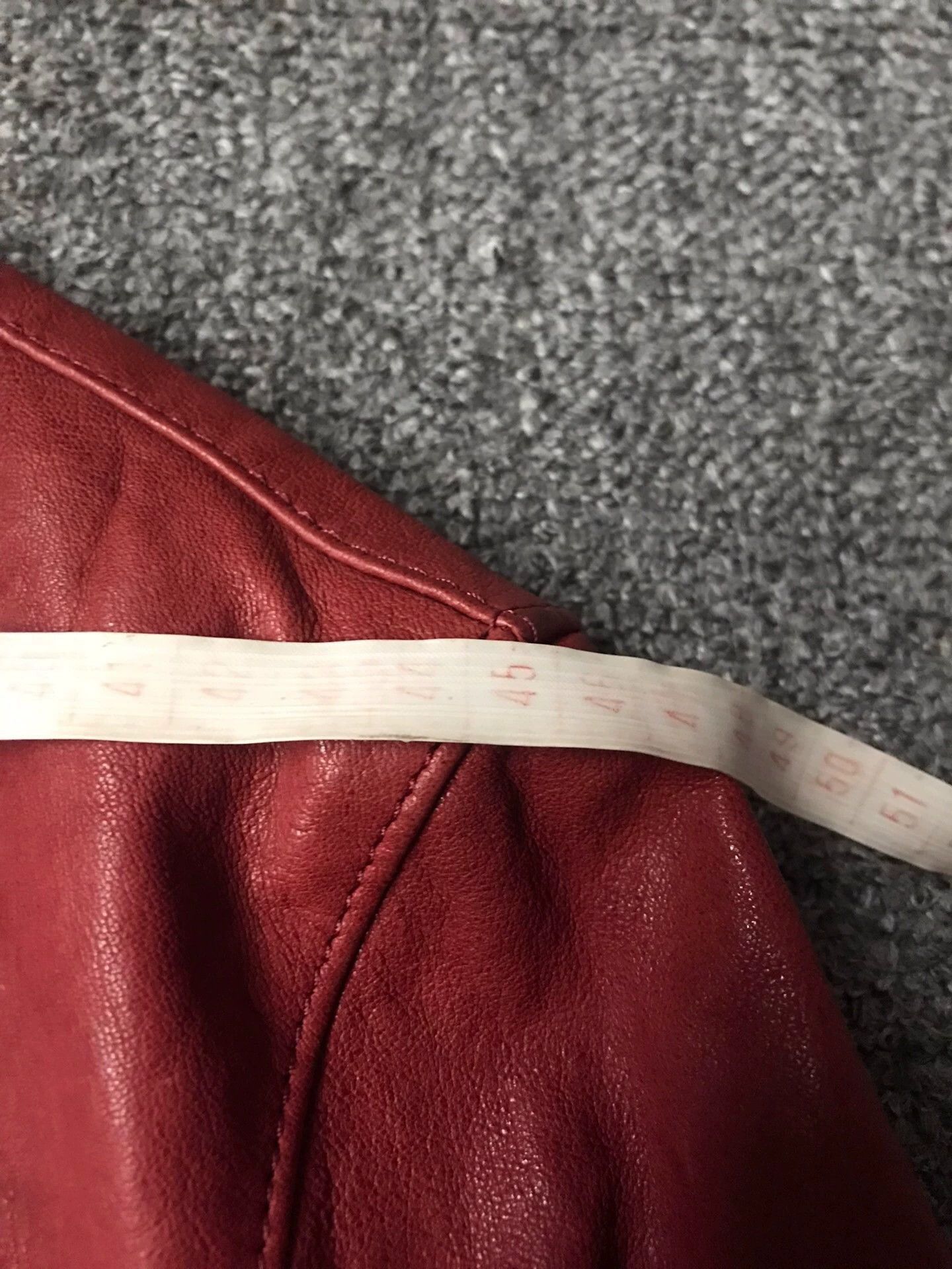 Emporio Armani Red Studded Leather Biker Jacket Size US M / EU 48-50 / 2 - 7 Thumbnail