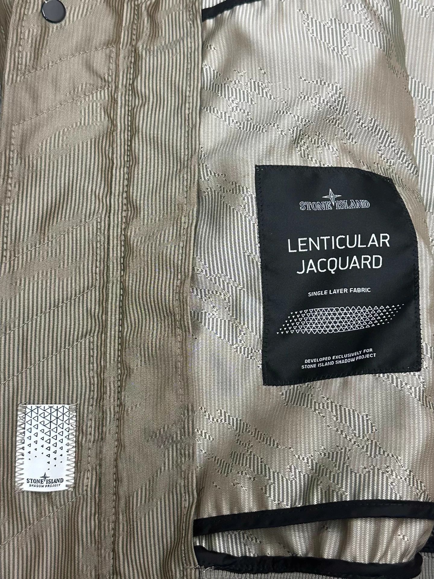 Stone Island Beige Bomber Jacket with Zip and Button Closure Size US L / EU 52-54 / 3 - 3 Thumbnail