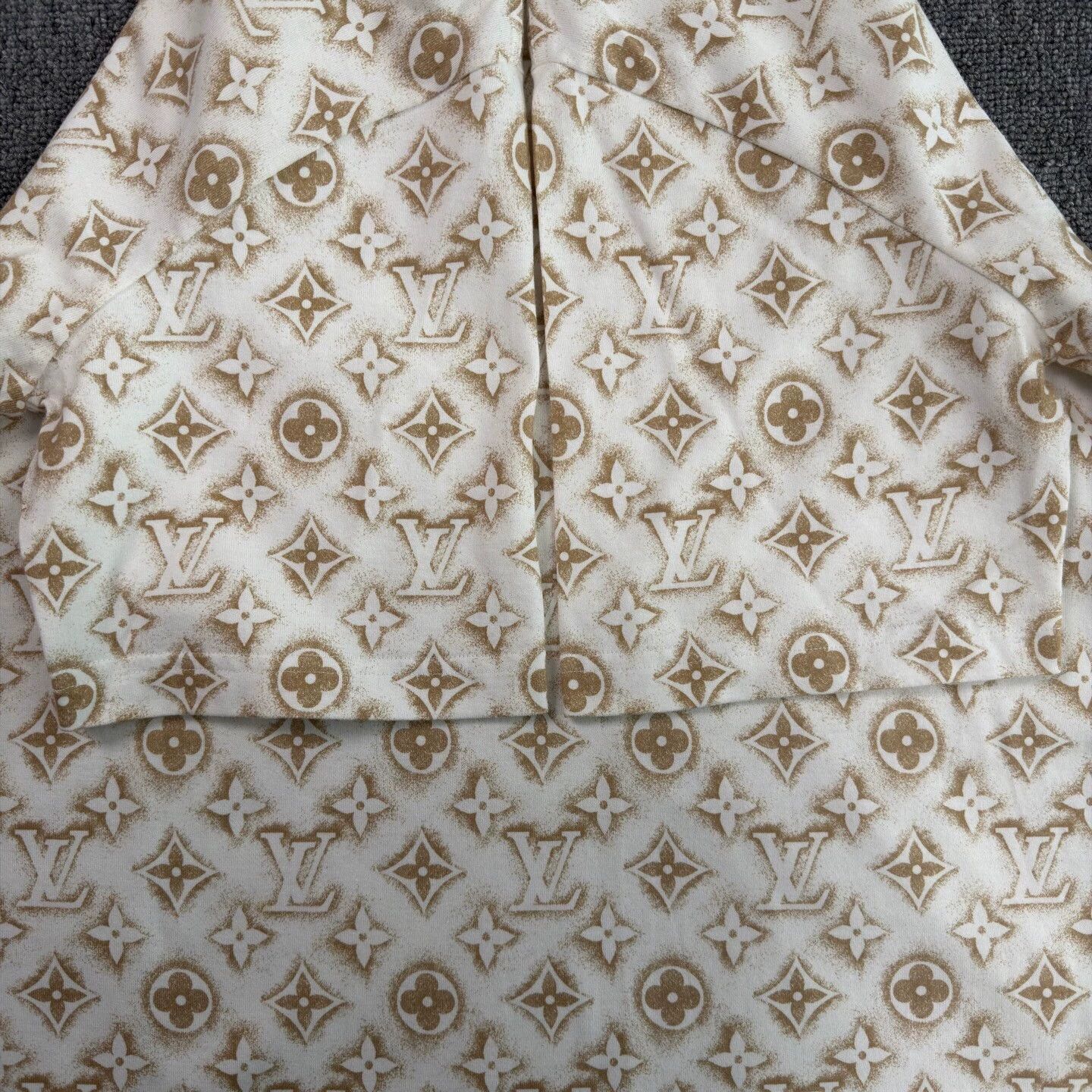 Louis Vuitton Beige Patterned Short Sleeve Shirt - XL Size US XL / EU 56 / 4 - 6 Thumbnail