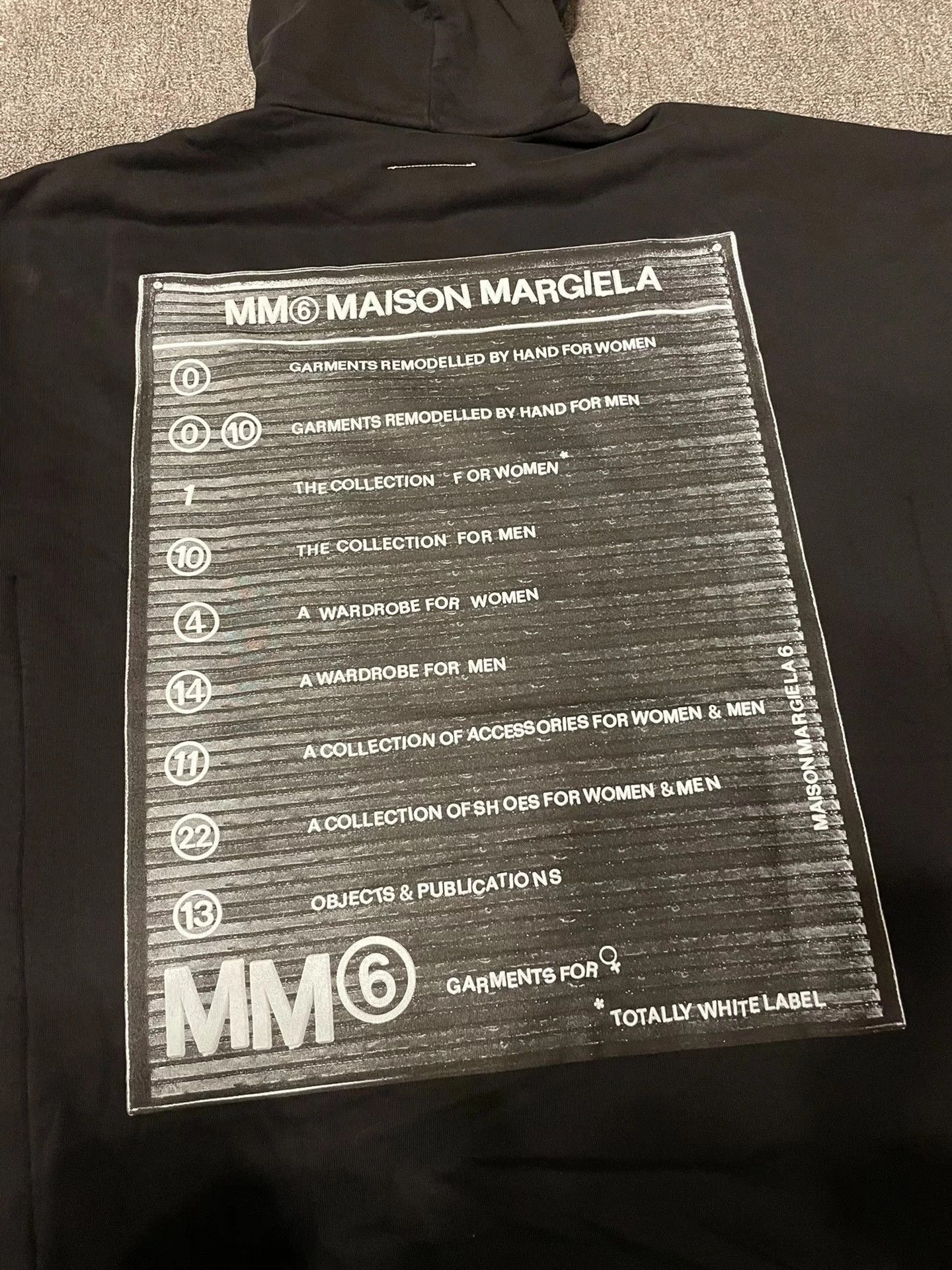 MM6 Black Oversized Hoodie with Fringed Hem Size US M / EU 48-50 / 2 - 6 Thumbnail