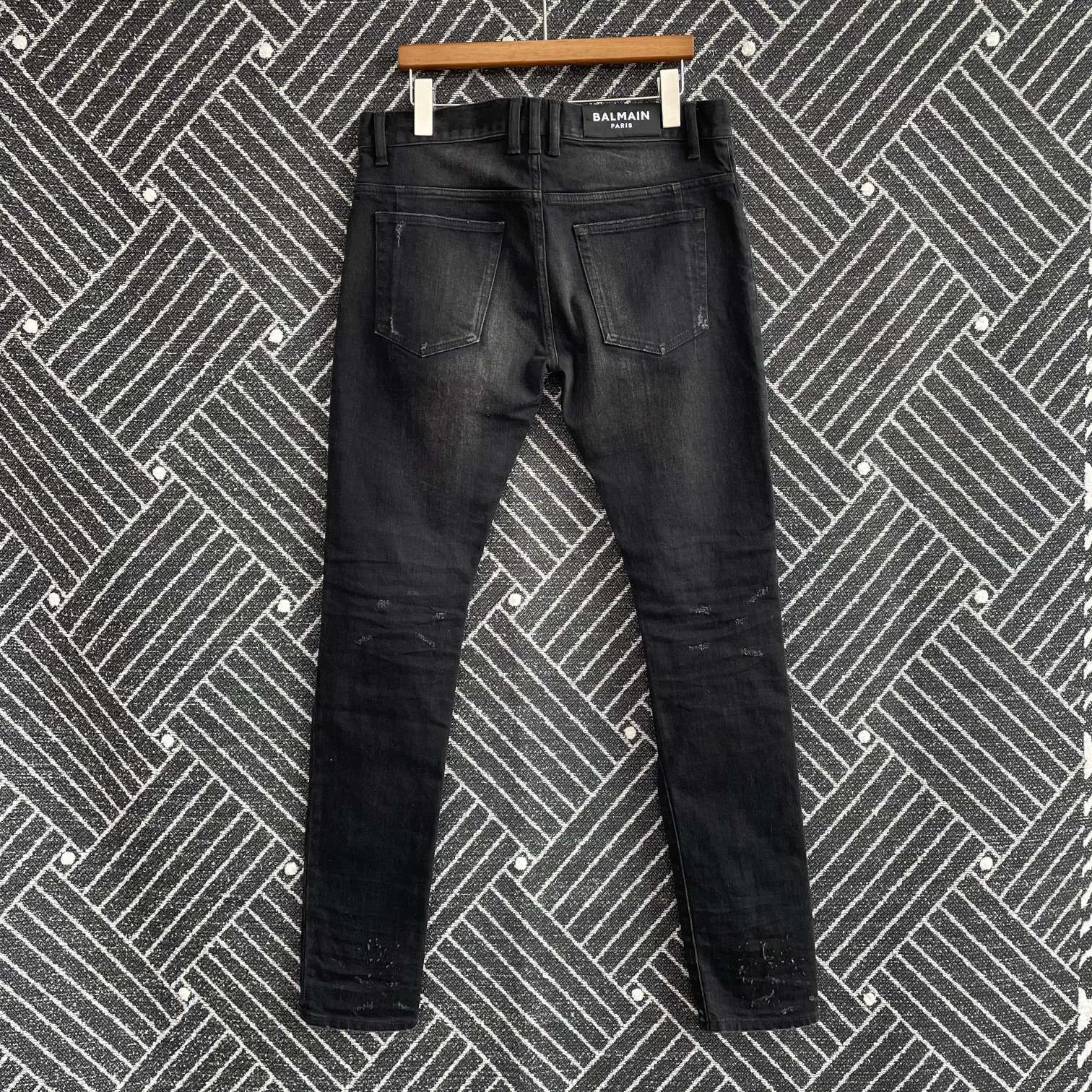 Balmain Black Distressed Denim Jeans Size 32 Size US 32 / EU 48 - 2 Thumbnail