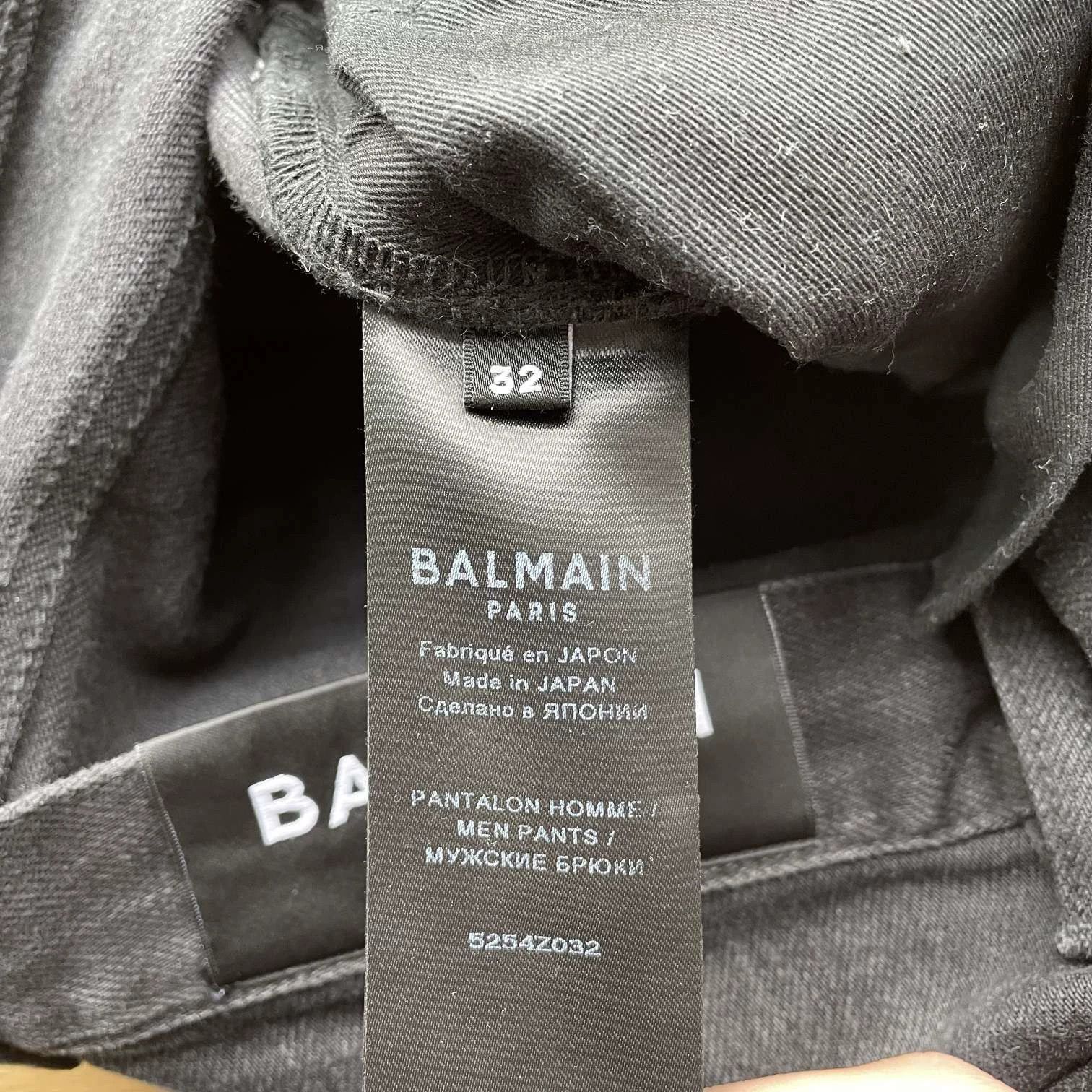 Balmain Black Distressed Denim Jeans Size 32 Size US 32 / EU 48 - 6 Thumbnail