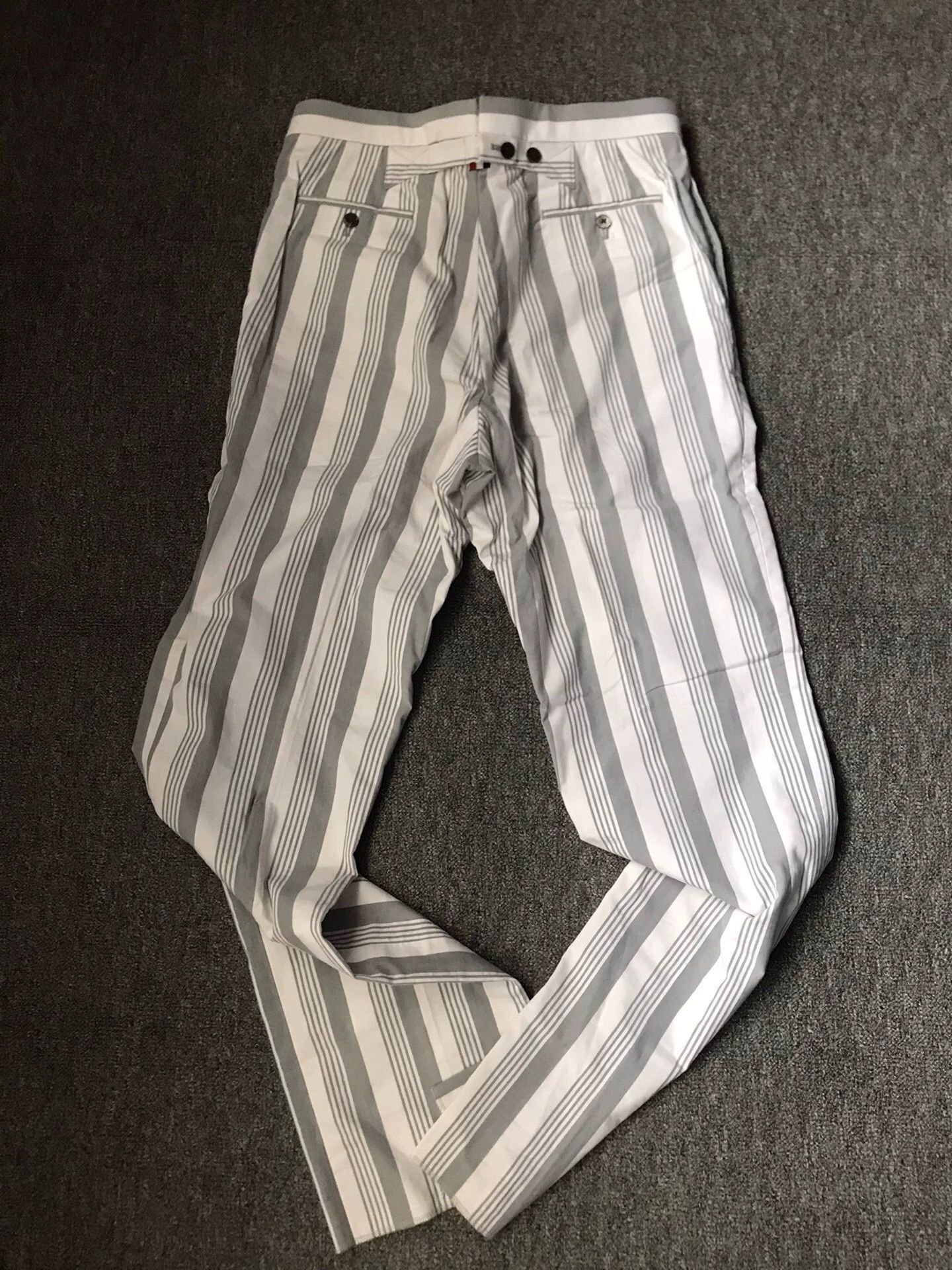 Thom Browne Gray Striped Casual Pants Size 30 Size US 30 / EU 46 - 2 Thumbnail