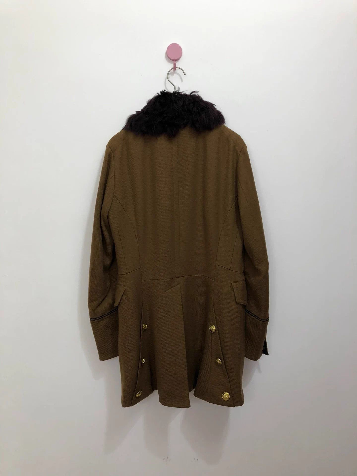 Takahiromiyashita The Soloist. Brown Fur Collar Button-Up Coat Size S Size US S / EU 44-46 / 1 - 3 Thumbnail